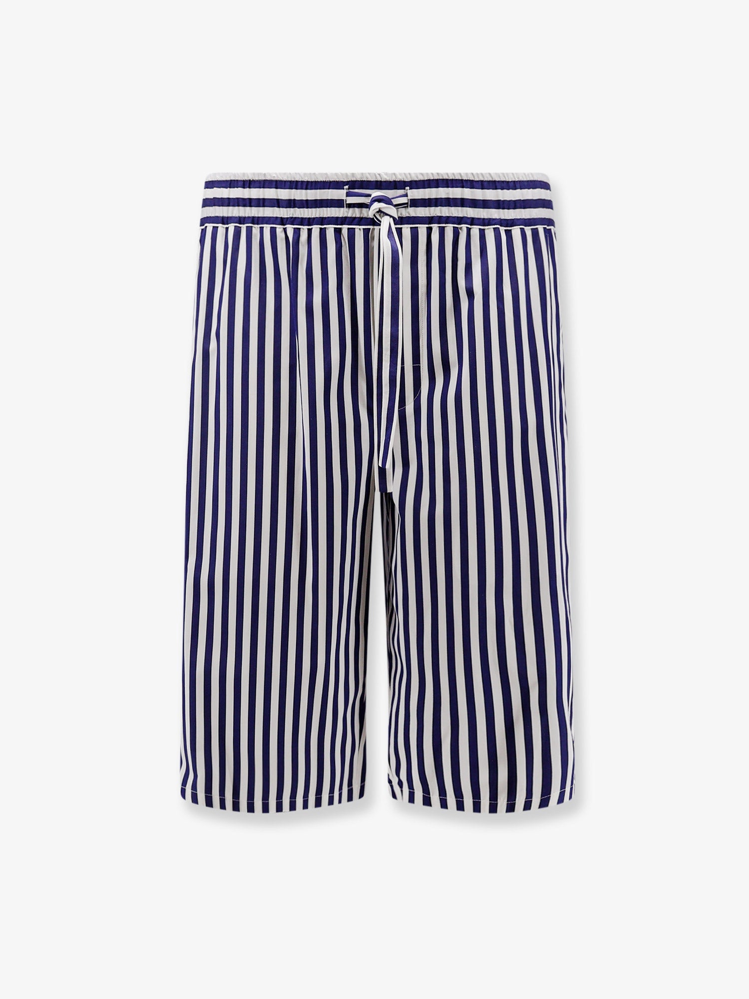 Dolce & Gabbana Cotton Bermuda Shorts With Striped Motif