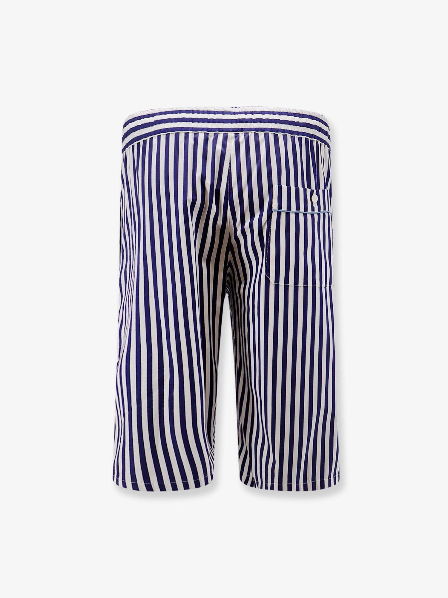 Dolce & Gabbana Cotton Bermuda Shorts With Striped Motif