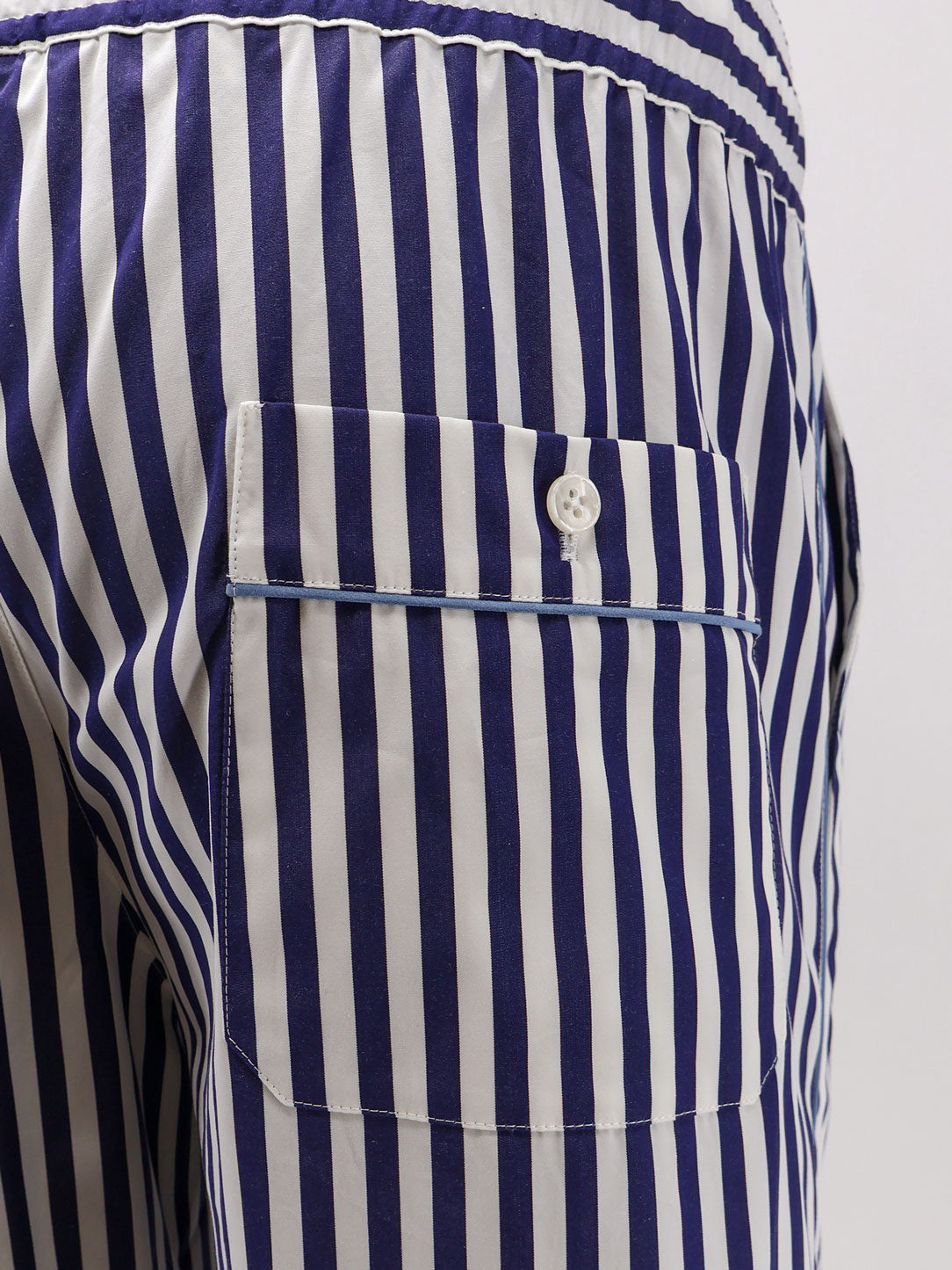 Dolce & Gabbana Cotton Bermuda Shorts With Striped Motif