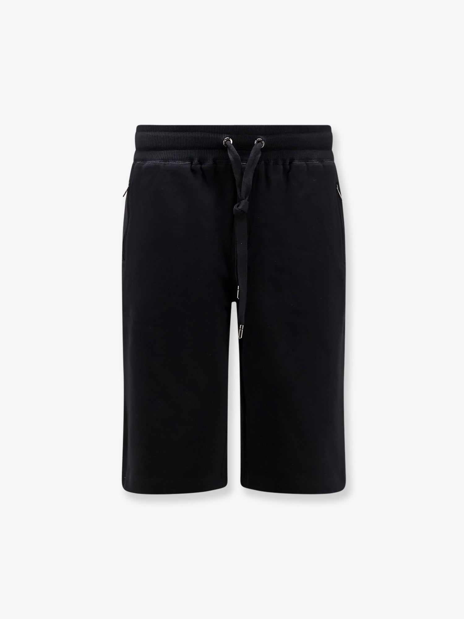 Dolce & Gabbana Cotton Bermuda Shorts With Metal Logo Patch
