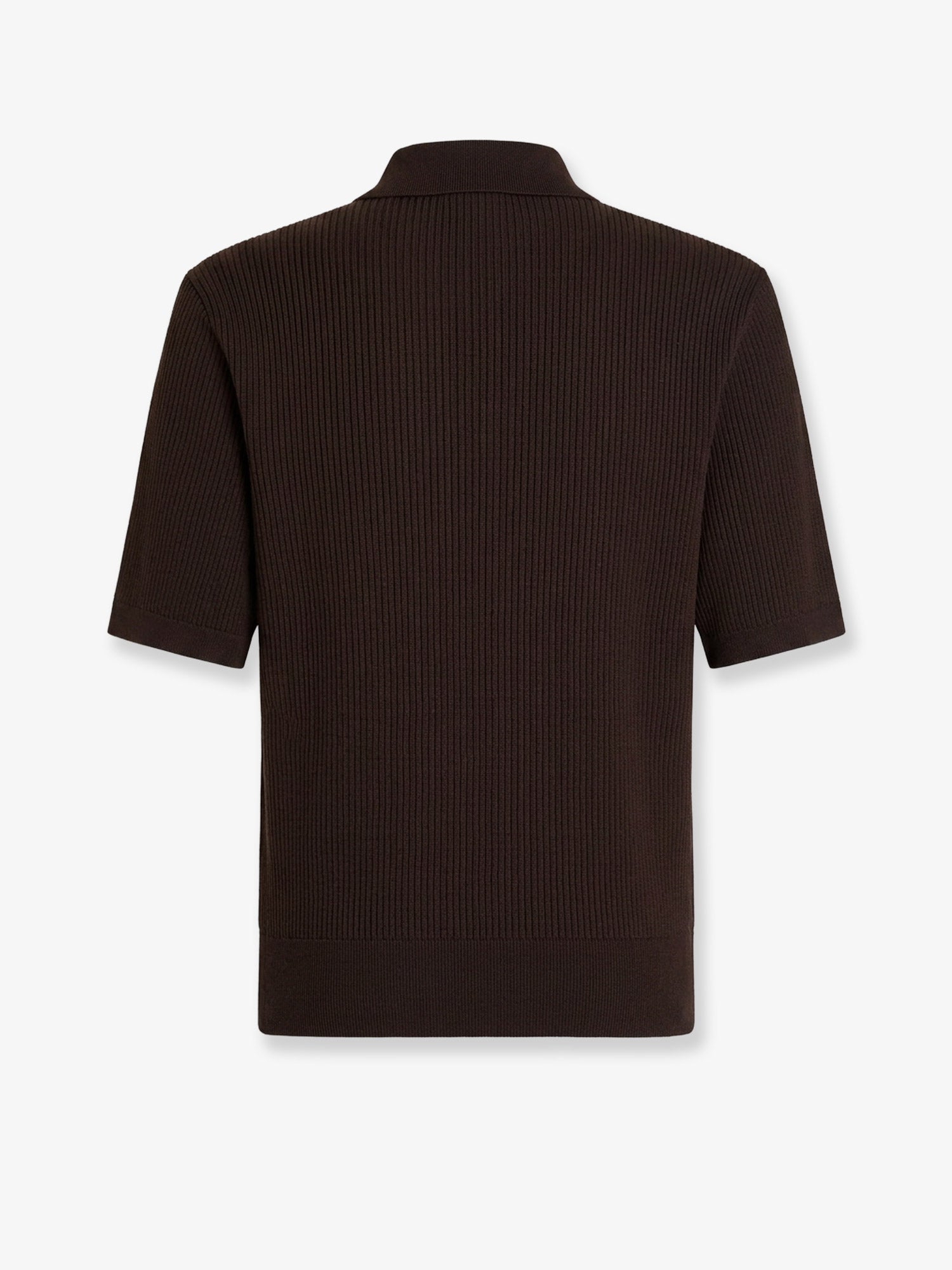 Dolce & Gabbana Ribbed Cotton Polo Shirt
