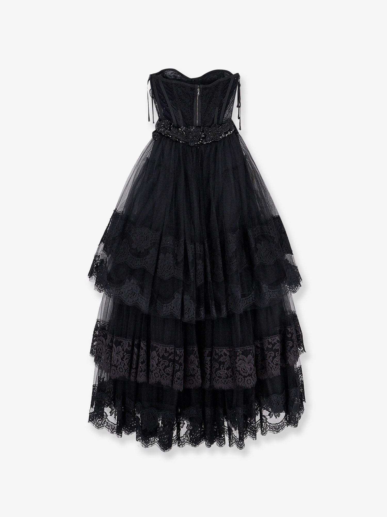Dolce & Gabbana Tulle Long Dress With Bustier