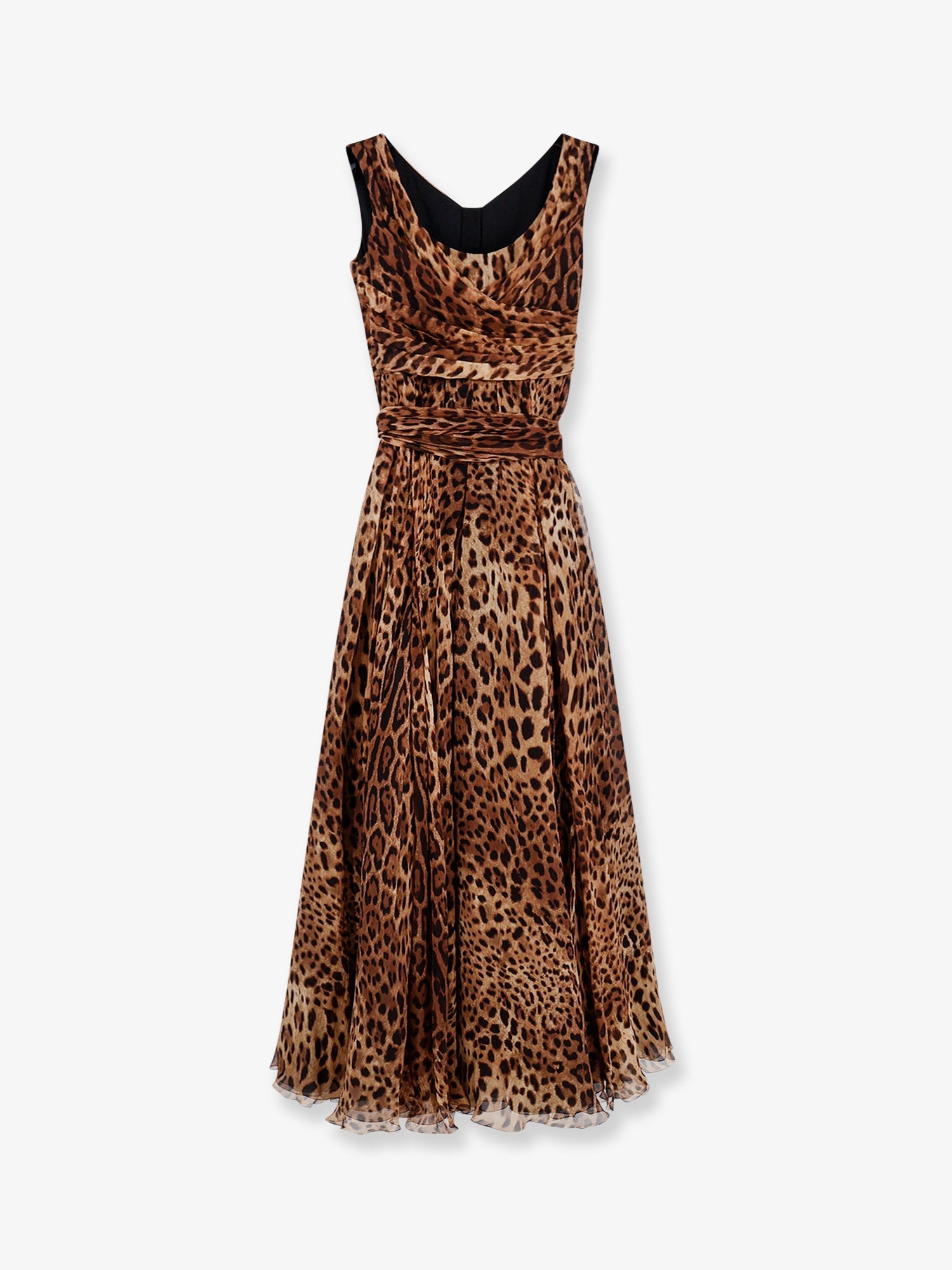 Dolce & Gabbana Long Dress With Animal Print
