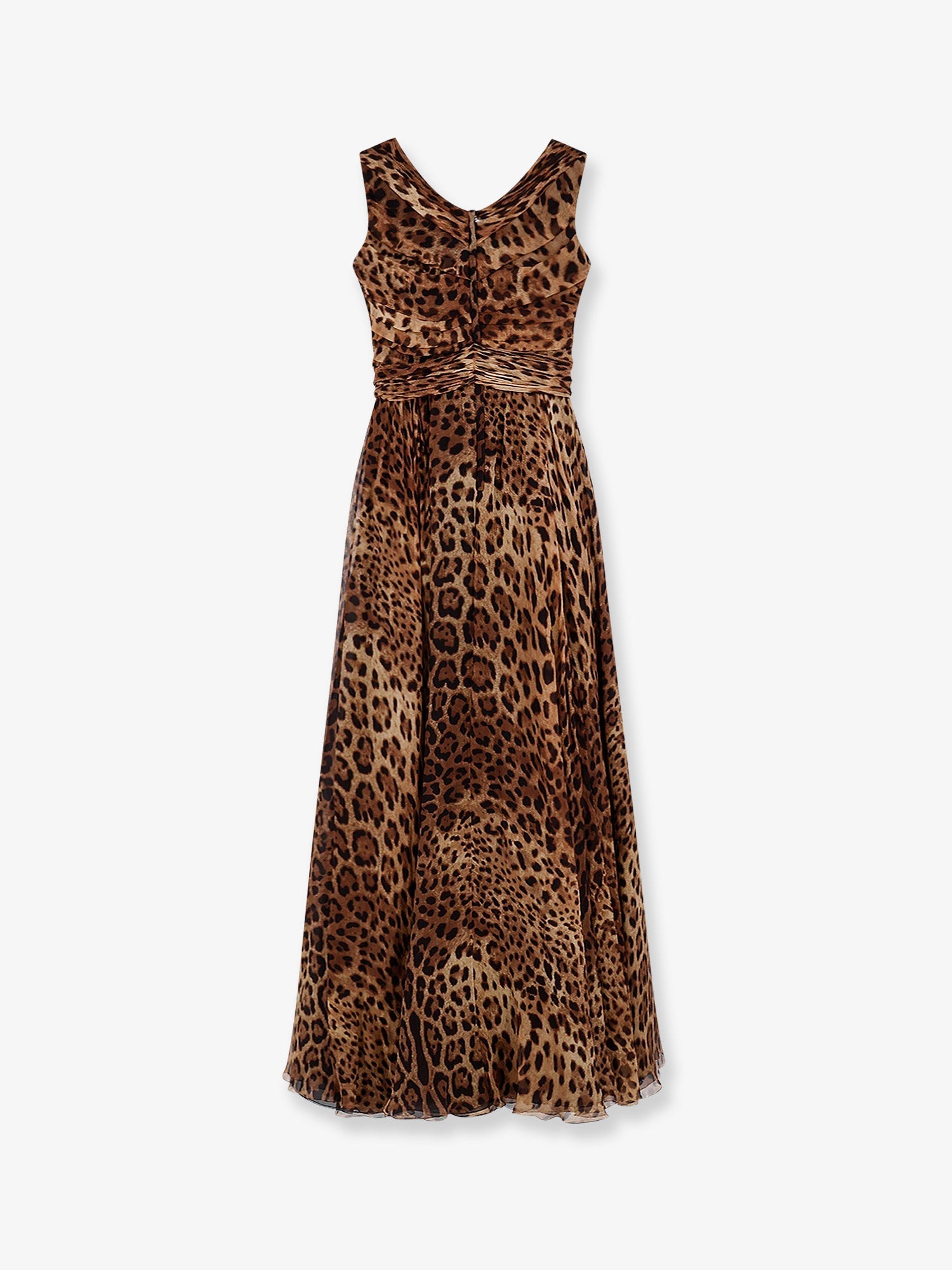 Dolce & Gabbana Long Dress With Animal Print