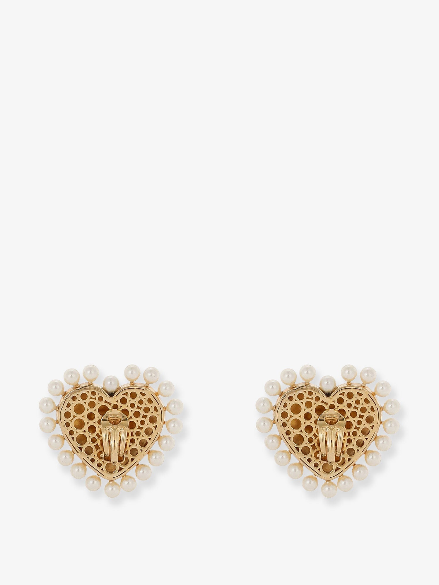 Dolce & Gabbana Brass Earrings With Bead Detail
