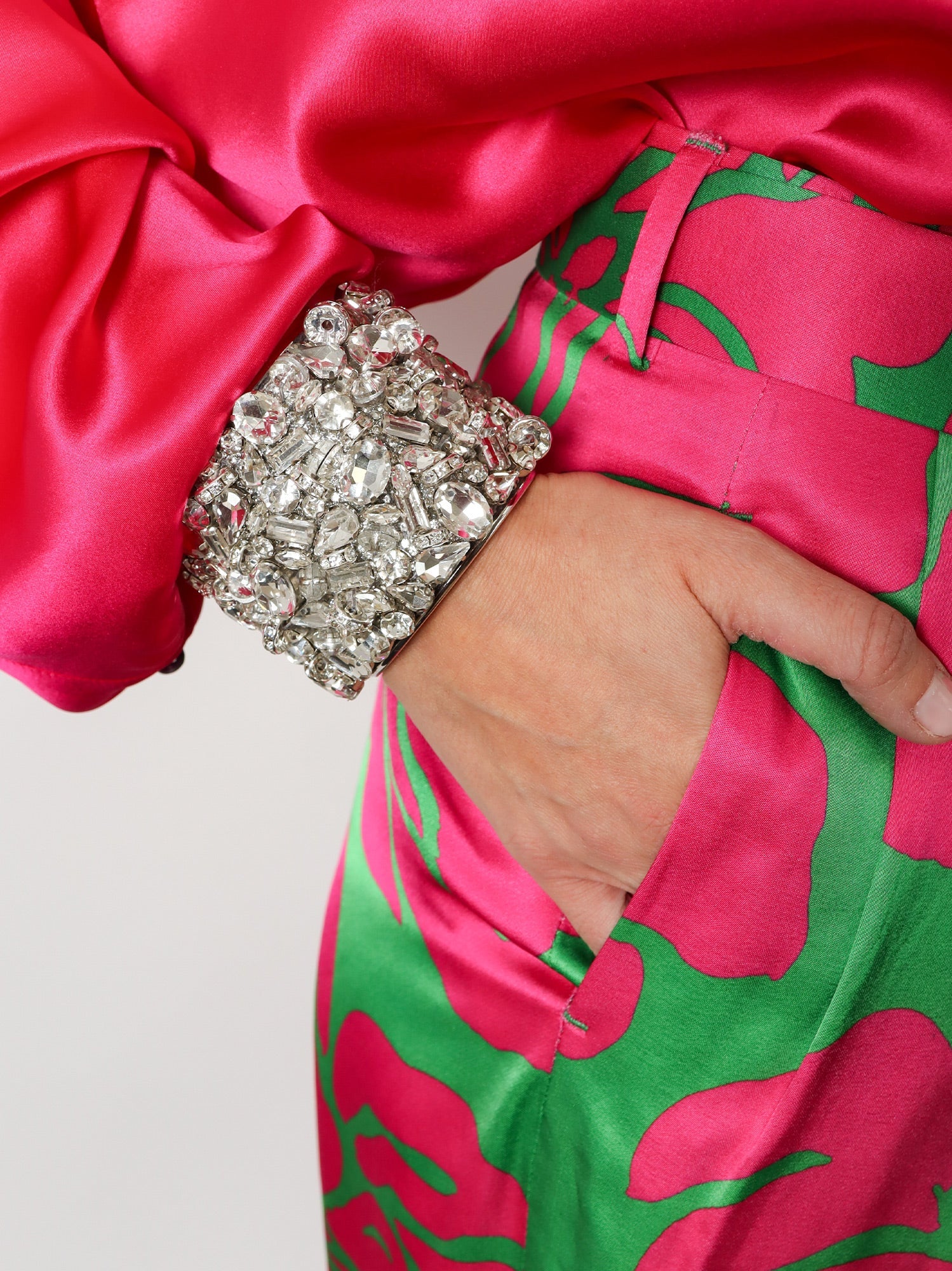 Dries Van Noten Brass Bracelet With Crystals