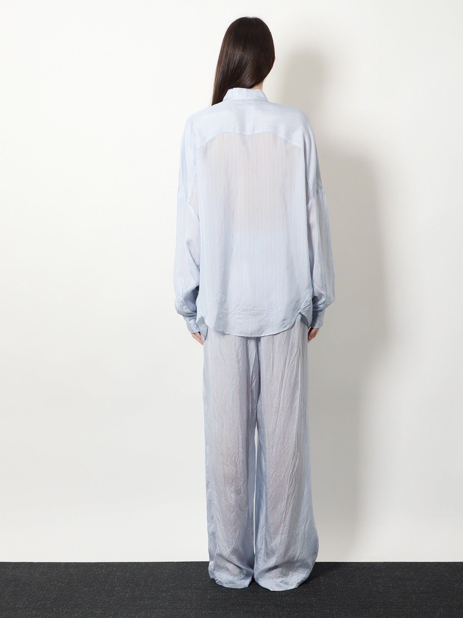 Dries Van Noten Casia Cupro Shirt With Striped Pattern