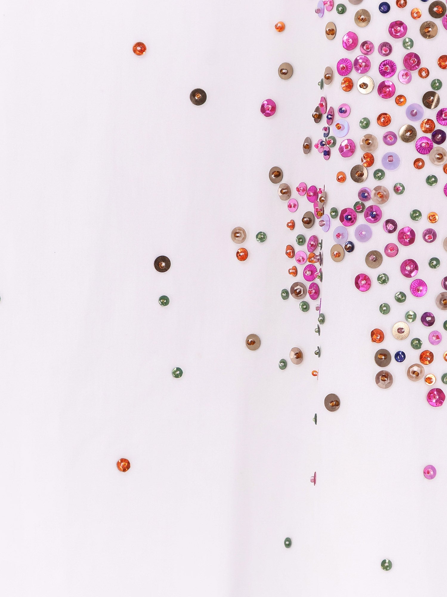 Dries Van Noten Casia Cotton Shirt With Multicolored Sequin Detail