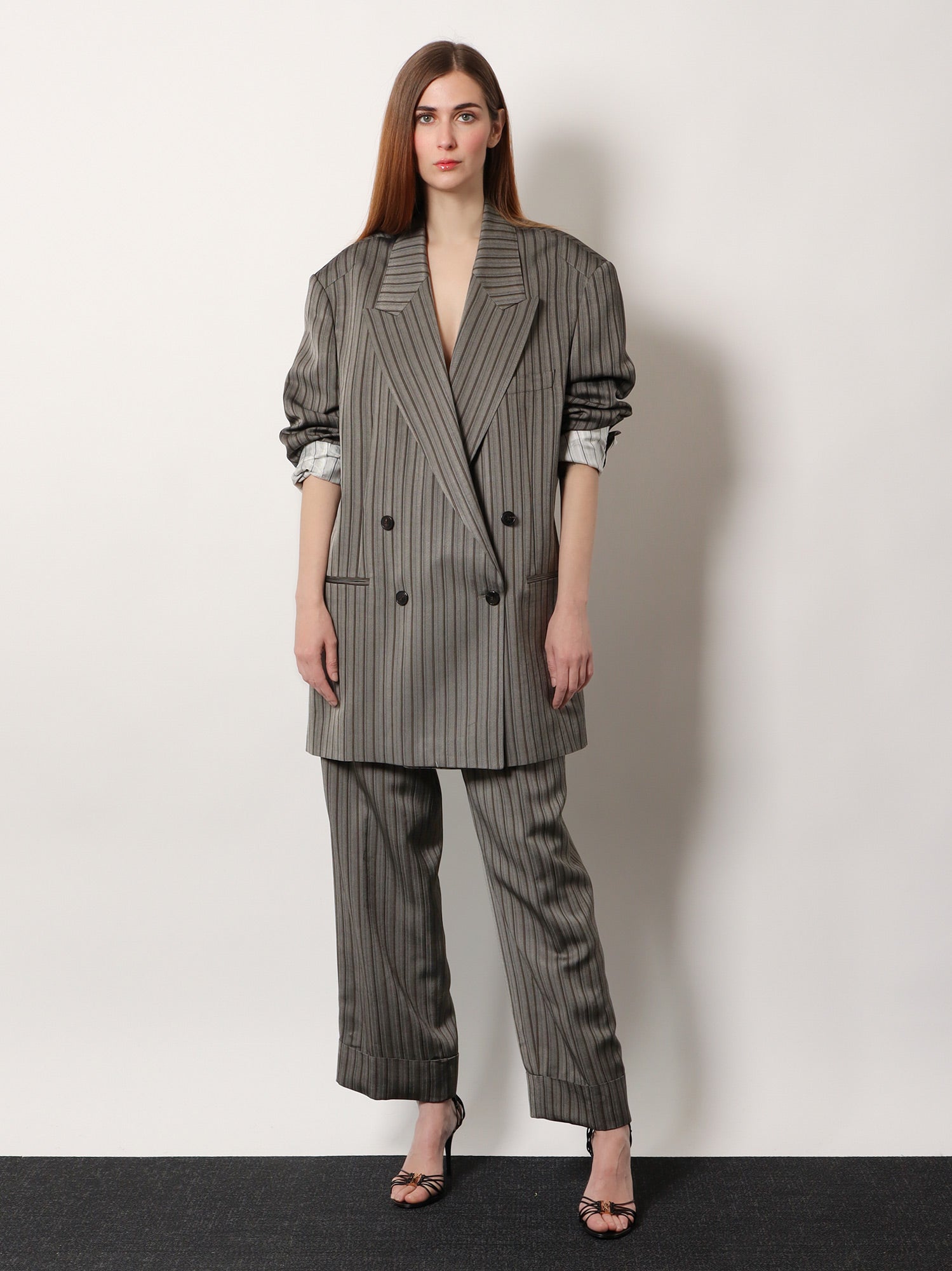 Dries Van Noten Pakora Viscose Trousers With Striped Motif