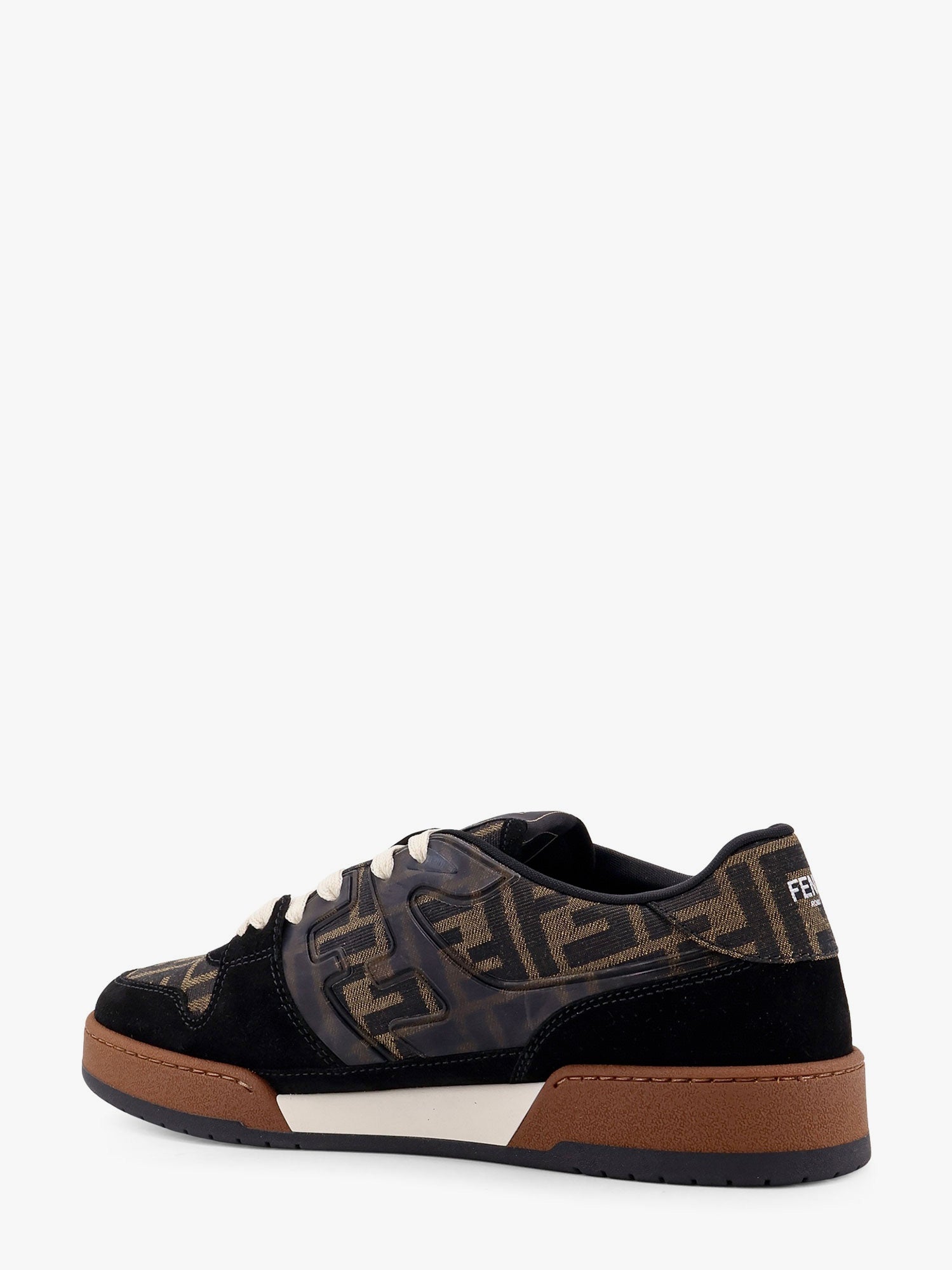 Fendi Fendi Match Ff Jacquard Fabric And Suede Sneakers