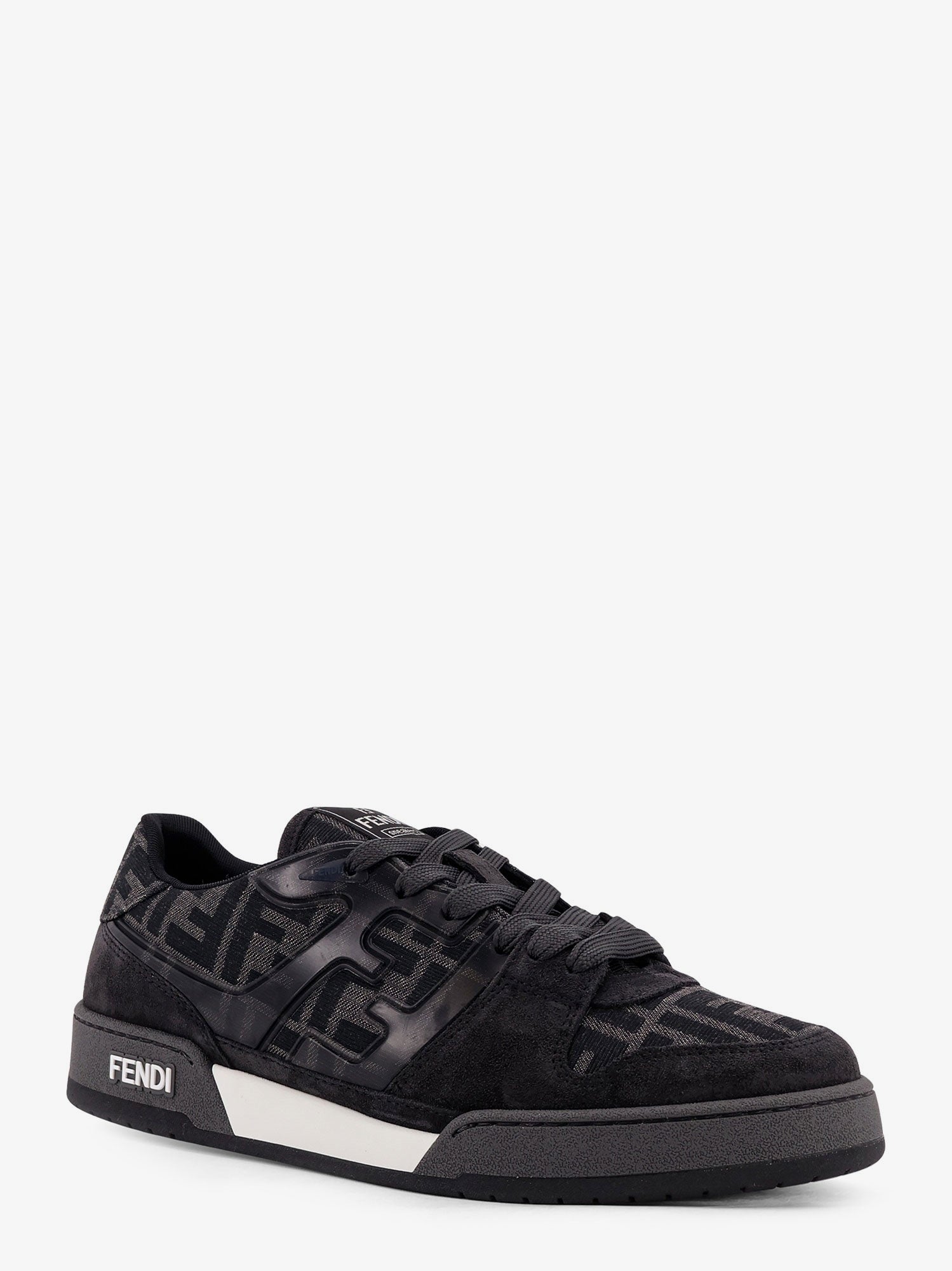 Fendi Fendi Match Sneakers In Ff Jacquard Fabric And Suede