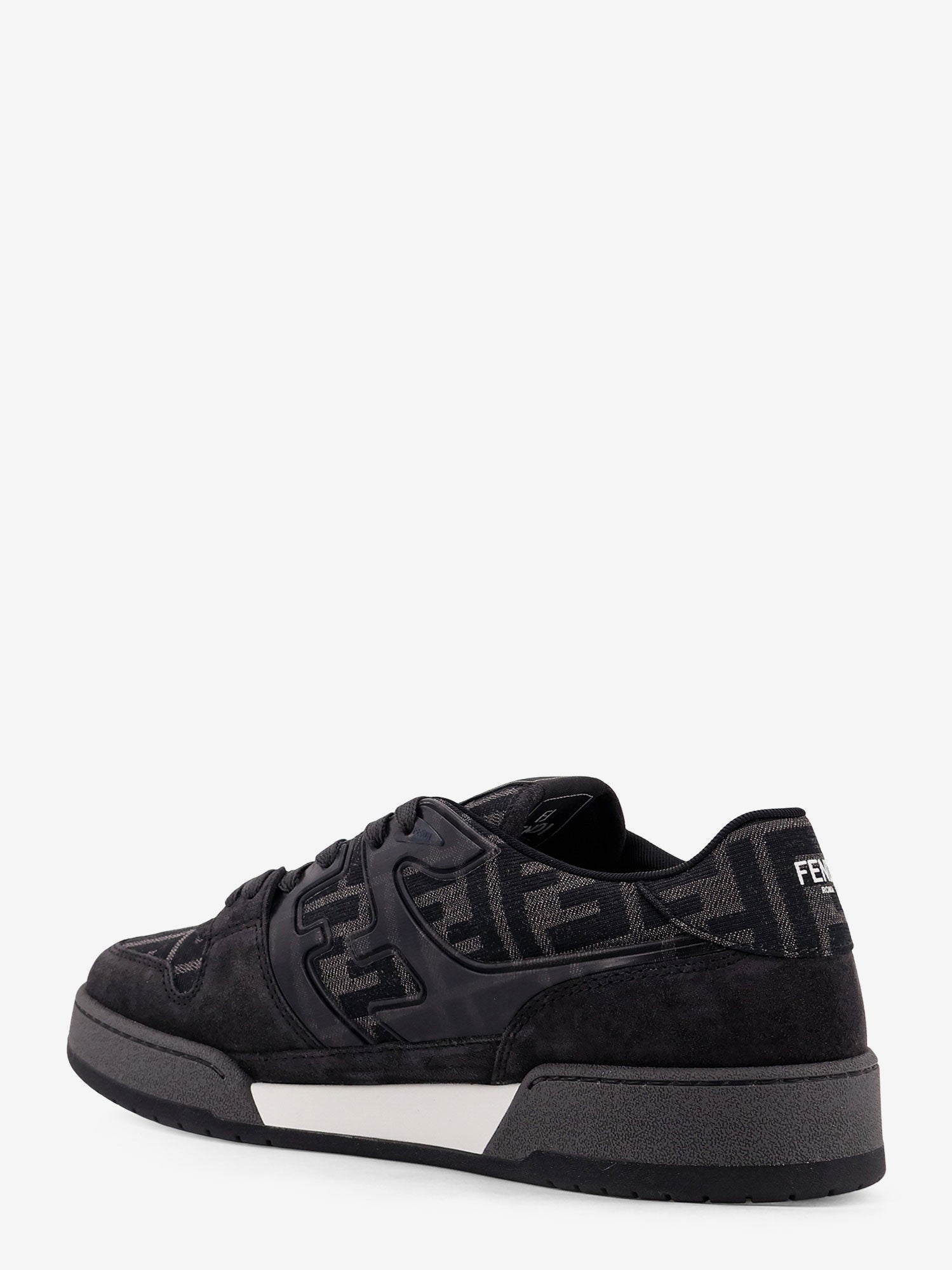 Fendi Fendi Match Sneakers In Ff Jacquard Fabric And Suede