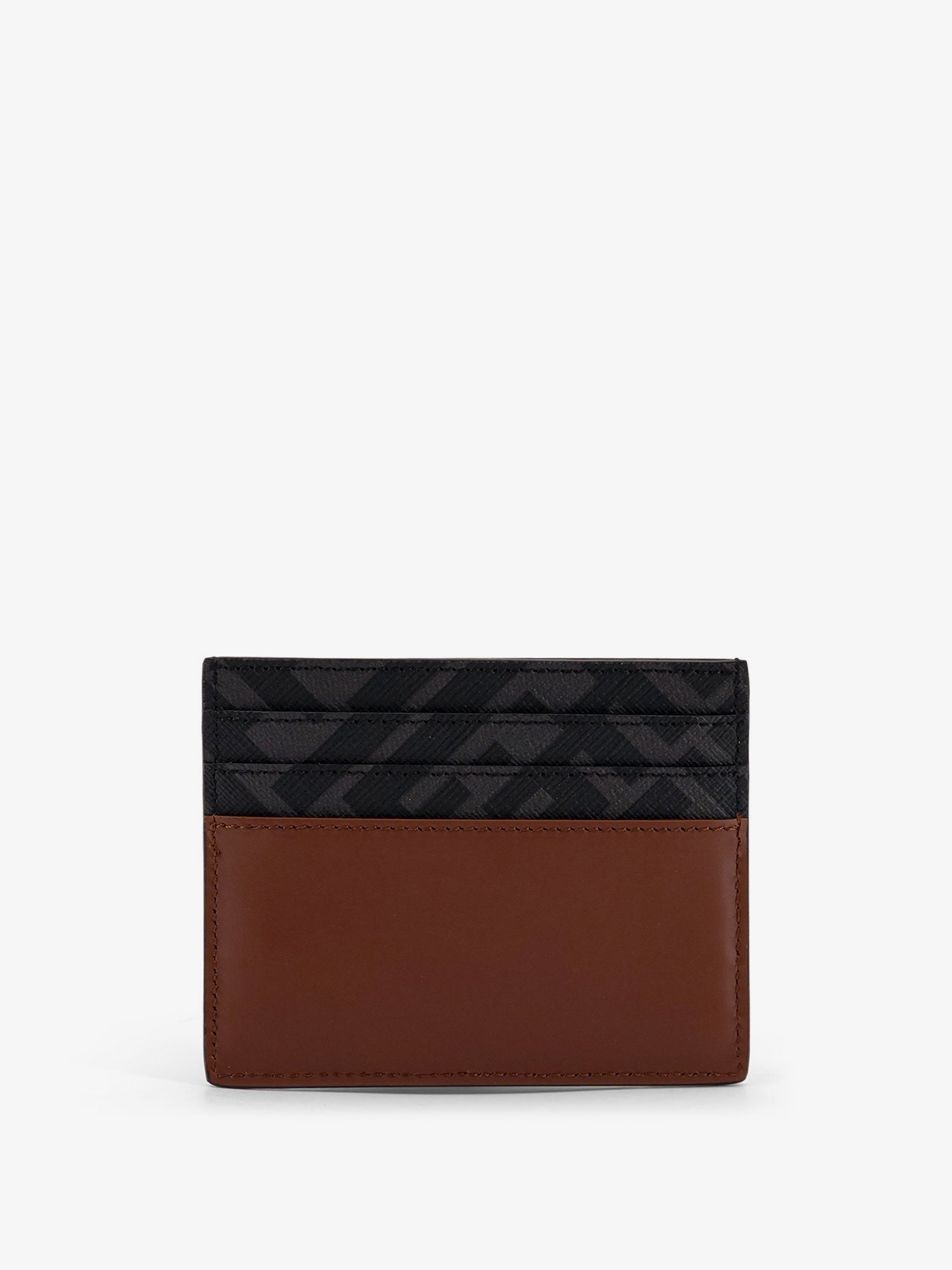 Fendi Leather And Ff Fabric Card Holder