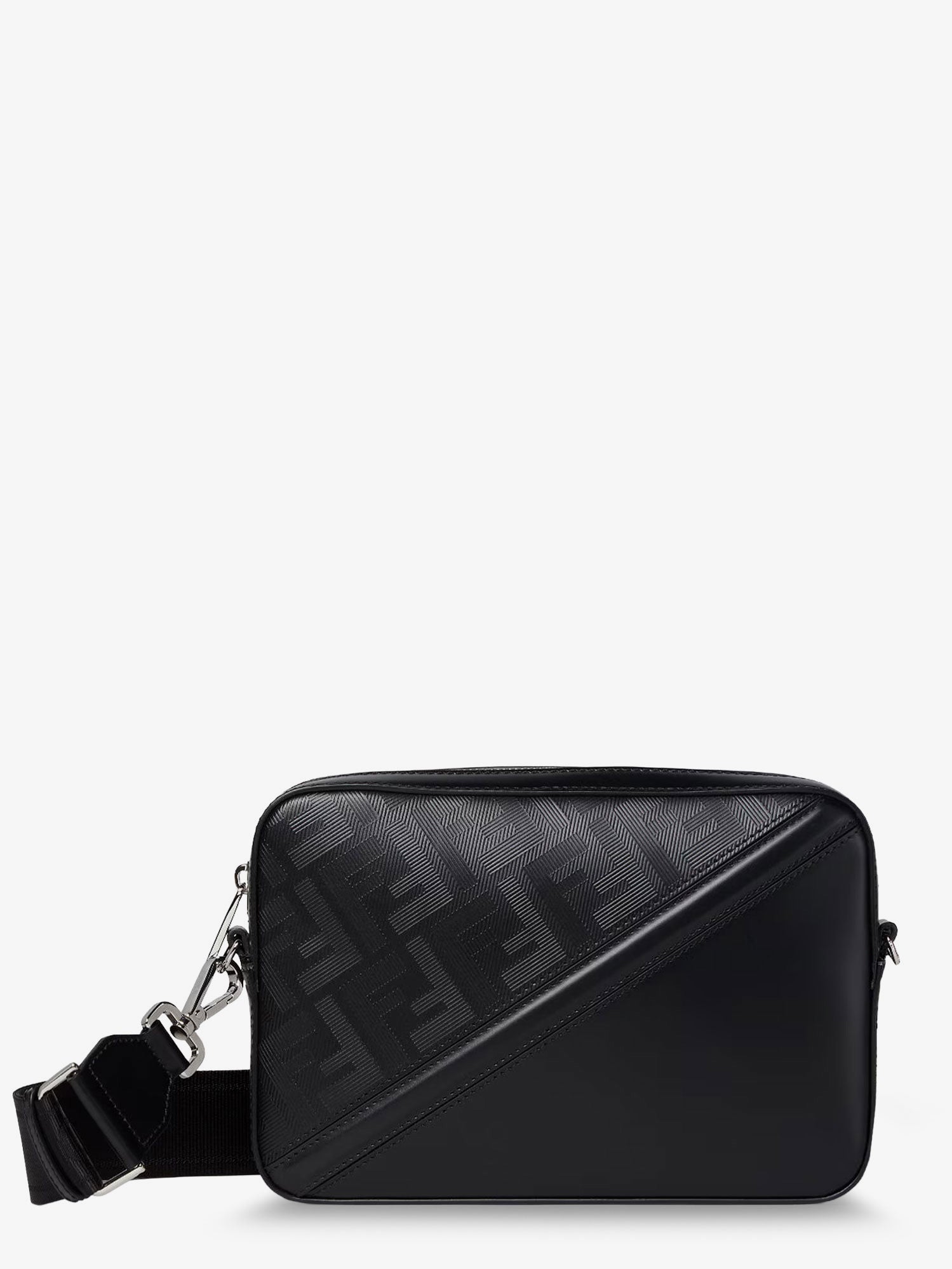 Fendi Camera Case Leather Crossbody Bag With Engraved Logo Lettering