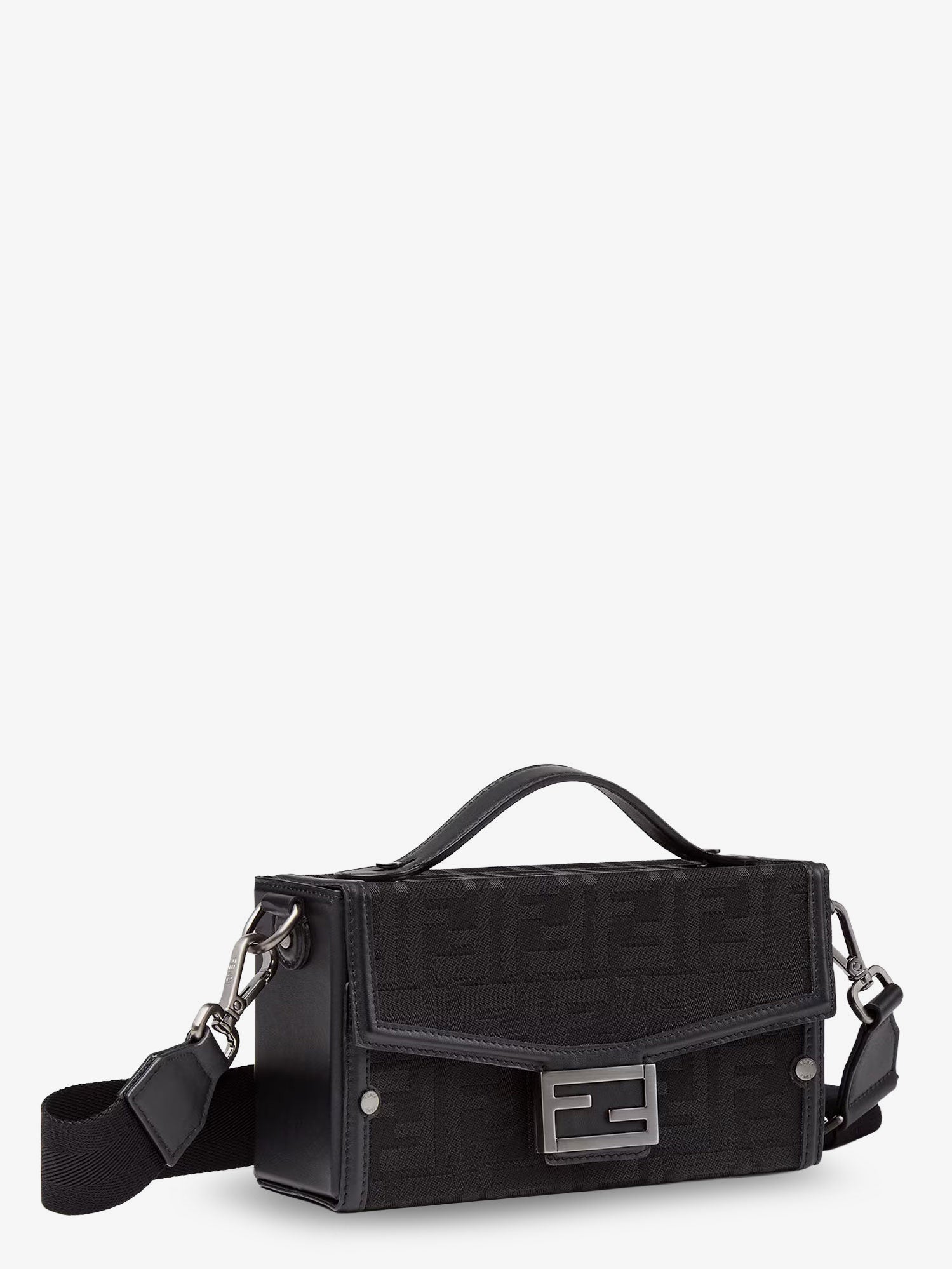 Fendi Baguette Soft Trunk Ff Fabric Crossbody Bag