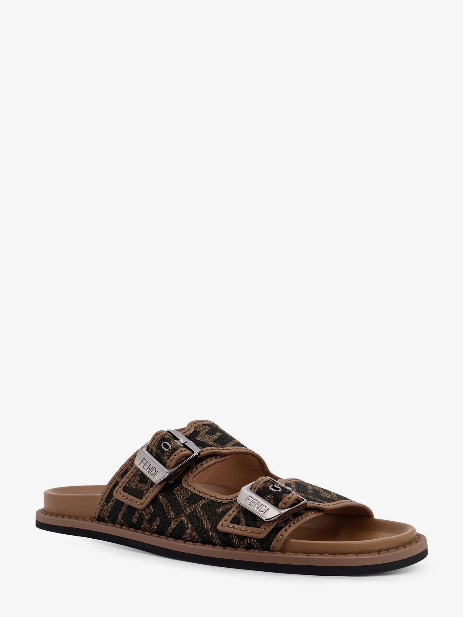 Fendi Feel Sandals In Ff Jacquard Fabric