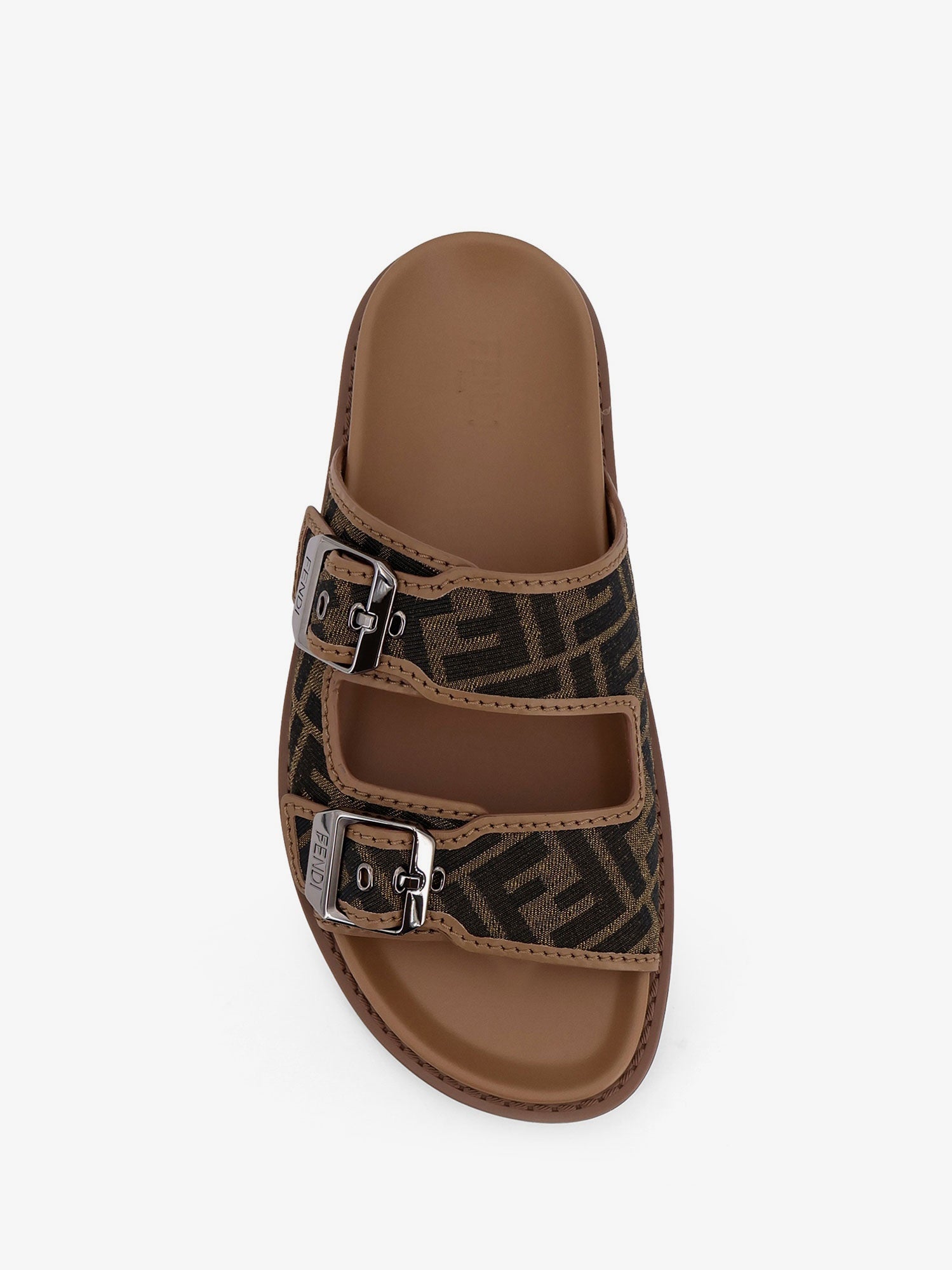 Fendi Feel Sandals In Ff Jacquard Fabric