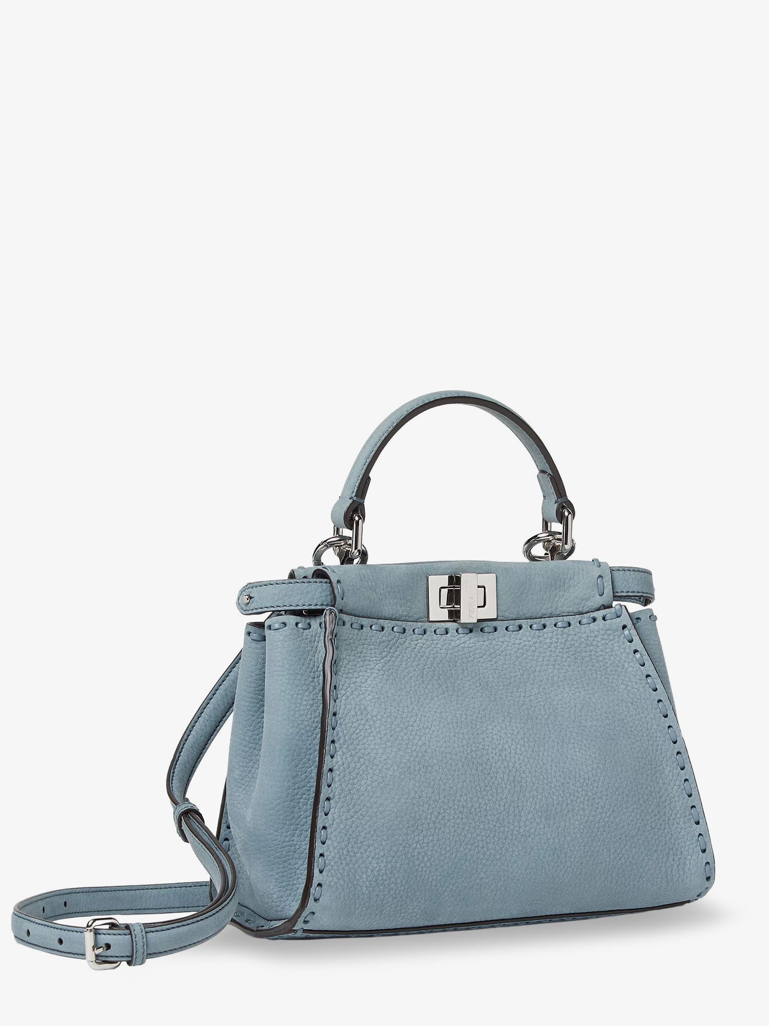 Fendi Peekaboo Mini Leather Crossbody Bag