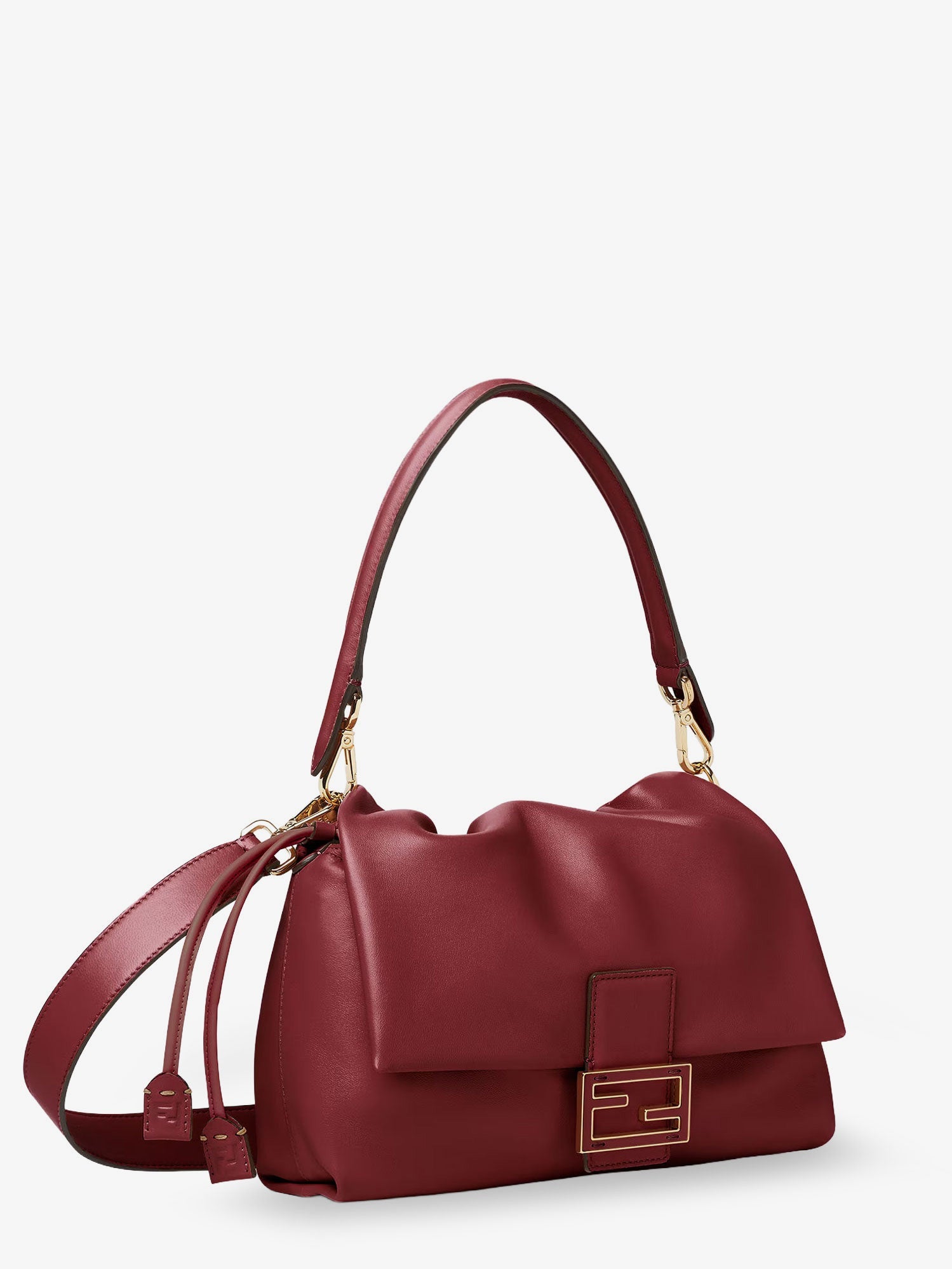 Fendi Mamma Baguette Medium Leather Crossbody Bag