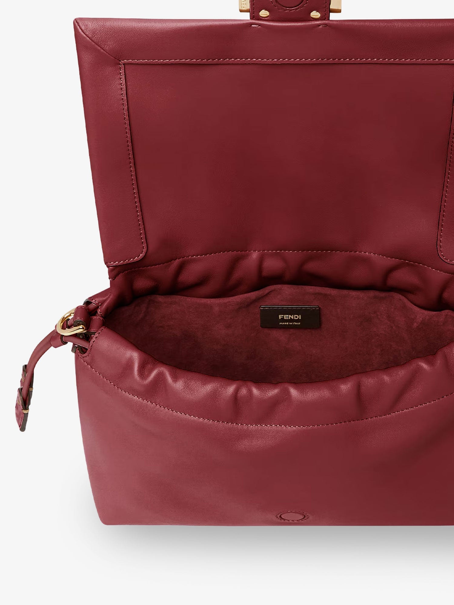 Fendi Mamma Baguette Medium Leather Crossbody Bag