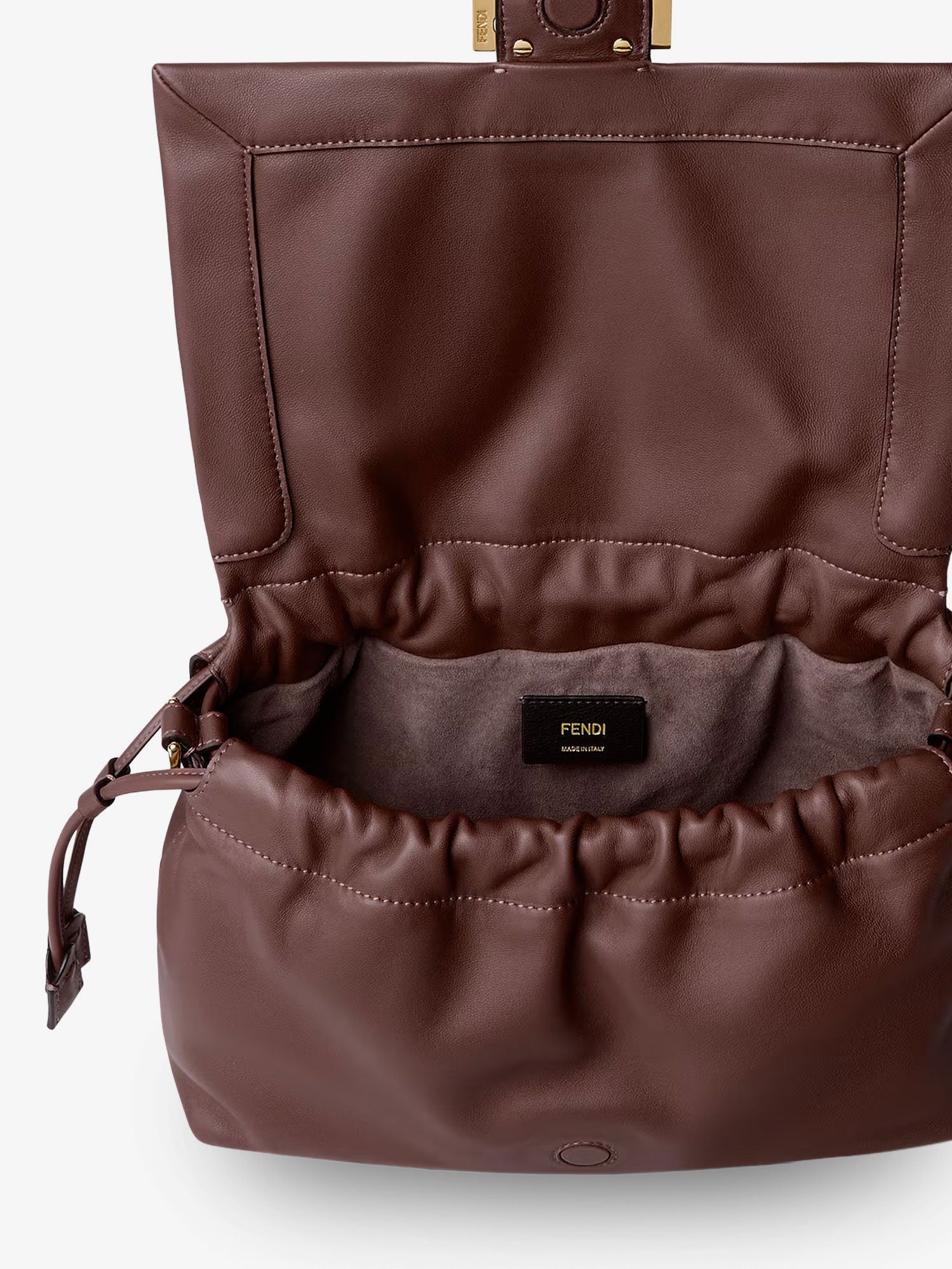 Fendi Mamma Baguette Medium Leather Crossbody Bag