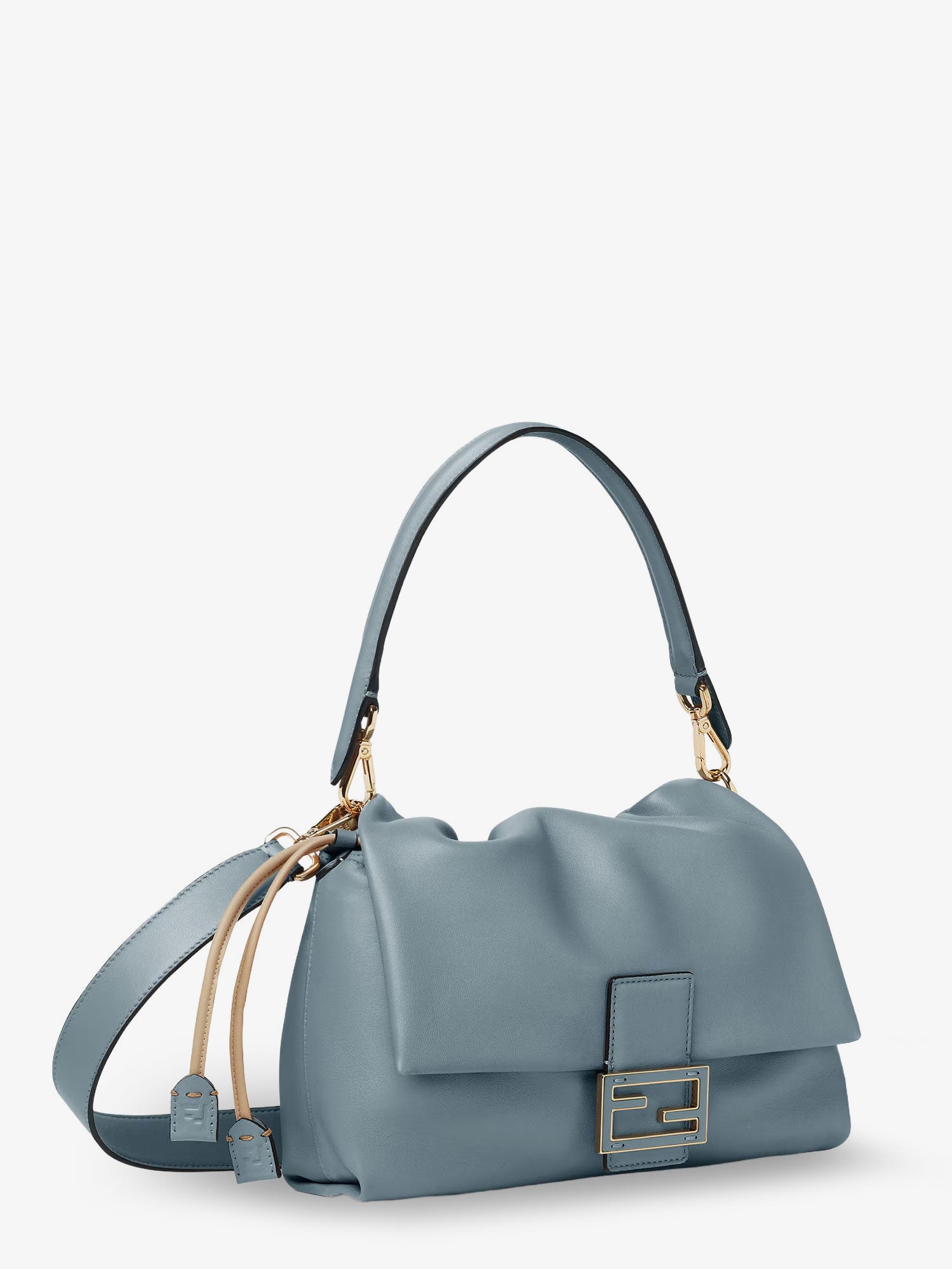 Fendi Mamma Baguette Medium Leather Crossbody Bag