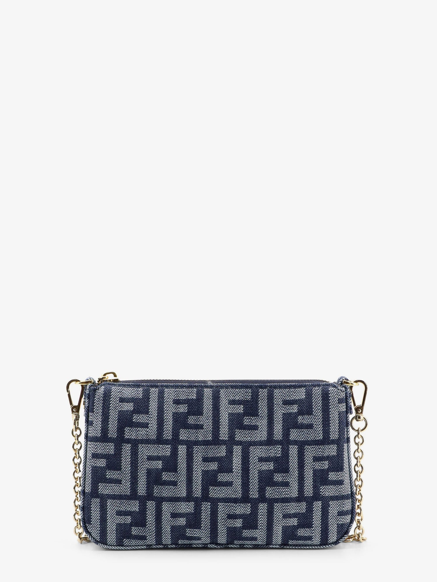 Fendi Baguette Ff Jacquard Fabric Clutch Bag