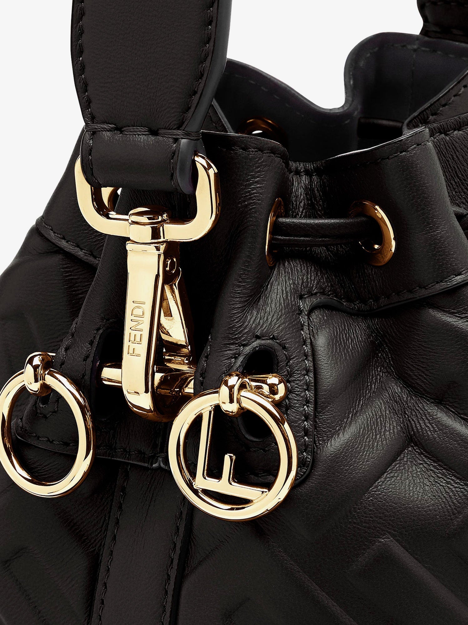 Fendi Mon Tresor Leather Bucket Bag