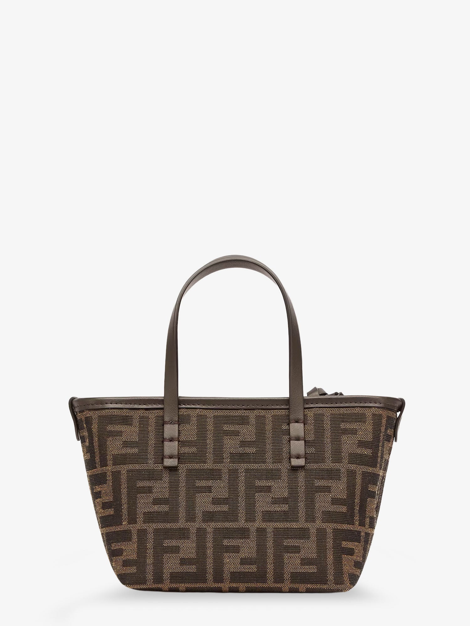 Fendi Mini Roll Ff Jacquard Fabric Crossbody Bag