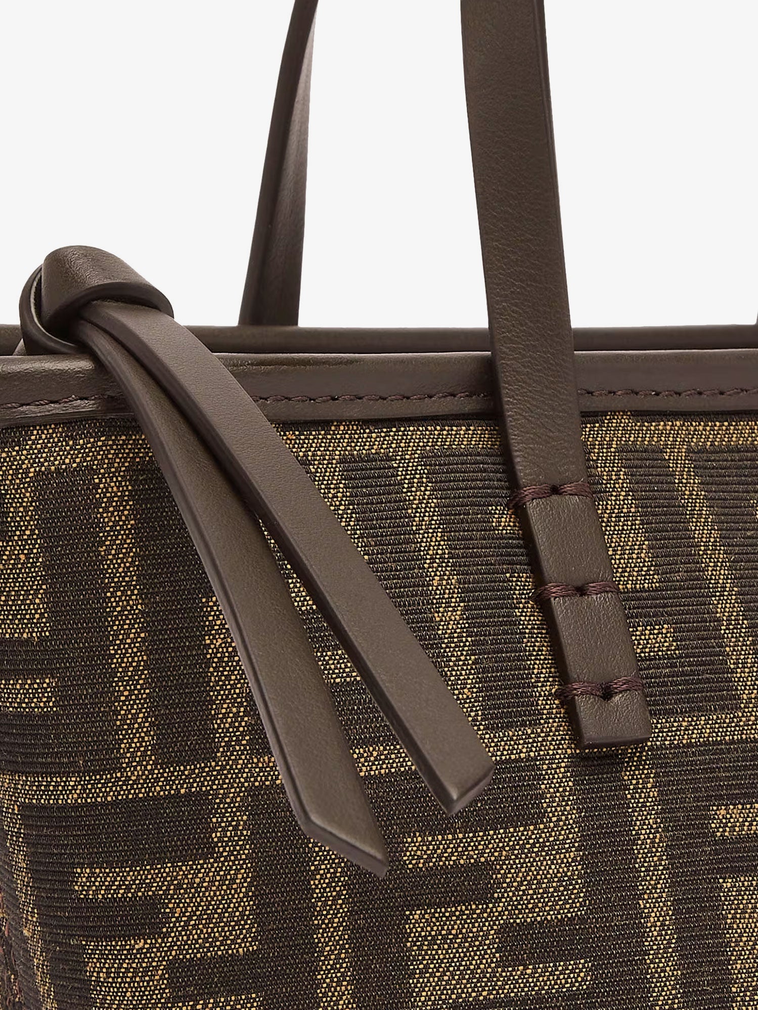 Fendi Mini Roll Ff Jacquard Fabric Crossbody Bag