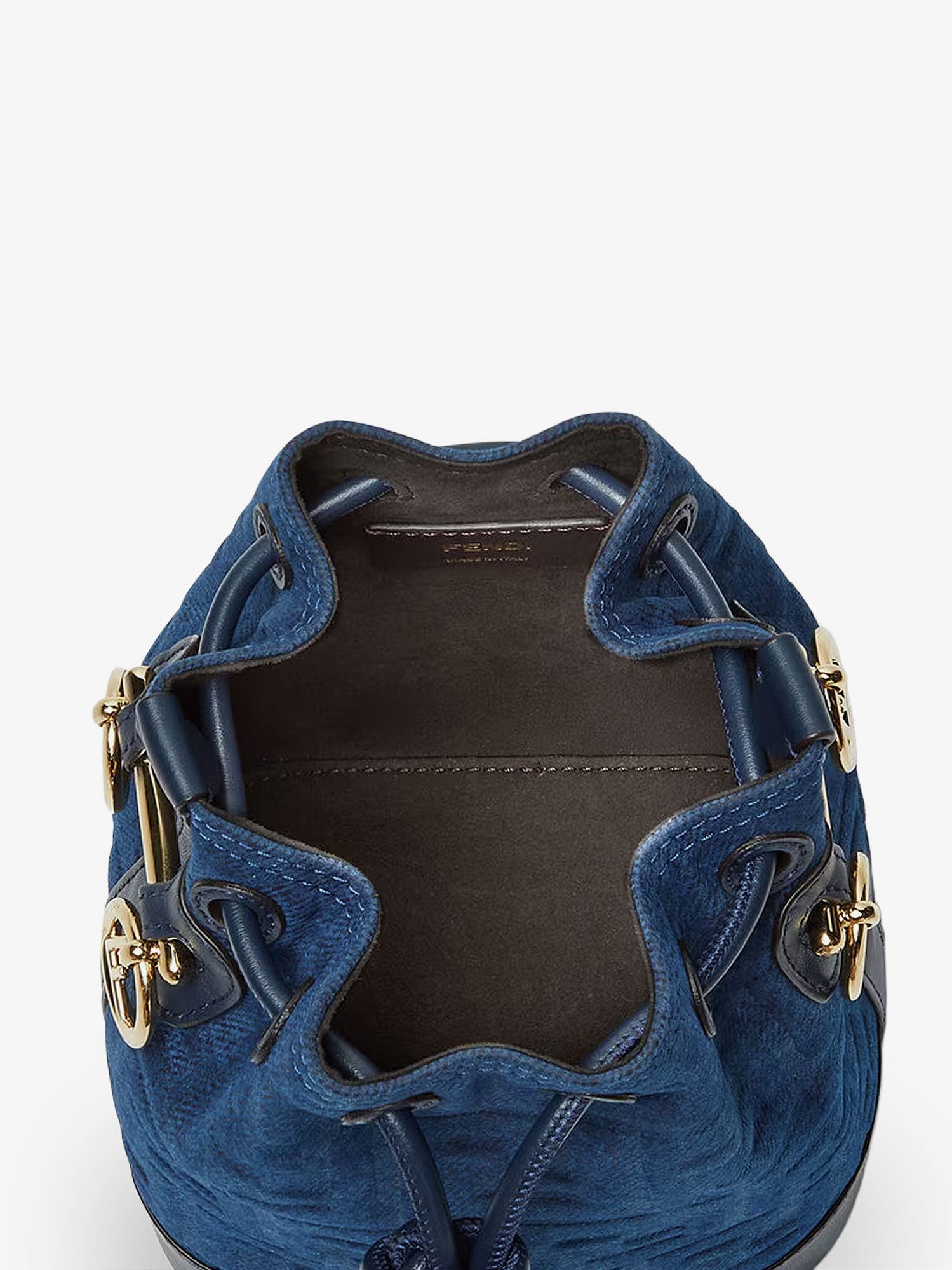 Fendi Mon Tresor Ff Flocked Denim Crossbody Bag