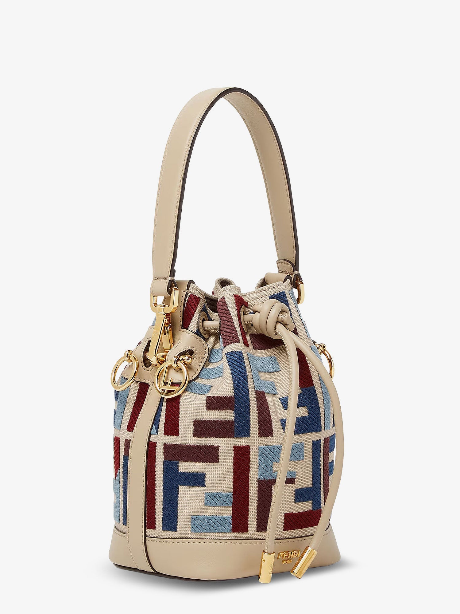 Fendi Mon Tresor Crossbody Bag With Multicolor Ff Embroidery