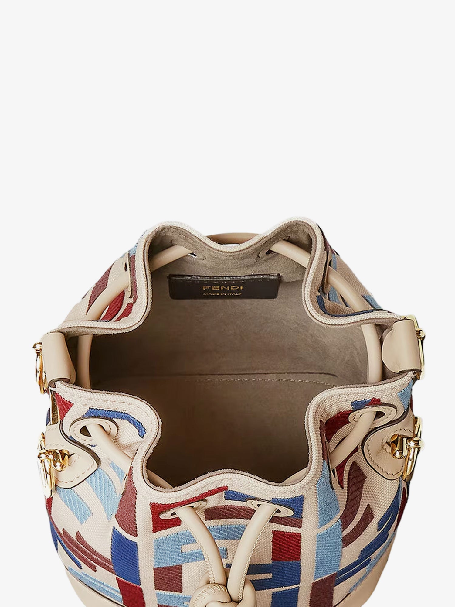 Fendi Mon Tresor Crossbody Bag With Multicolor Ff Embroidery