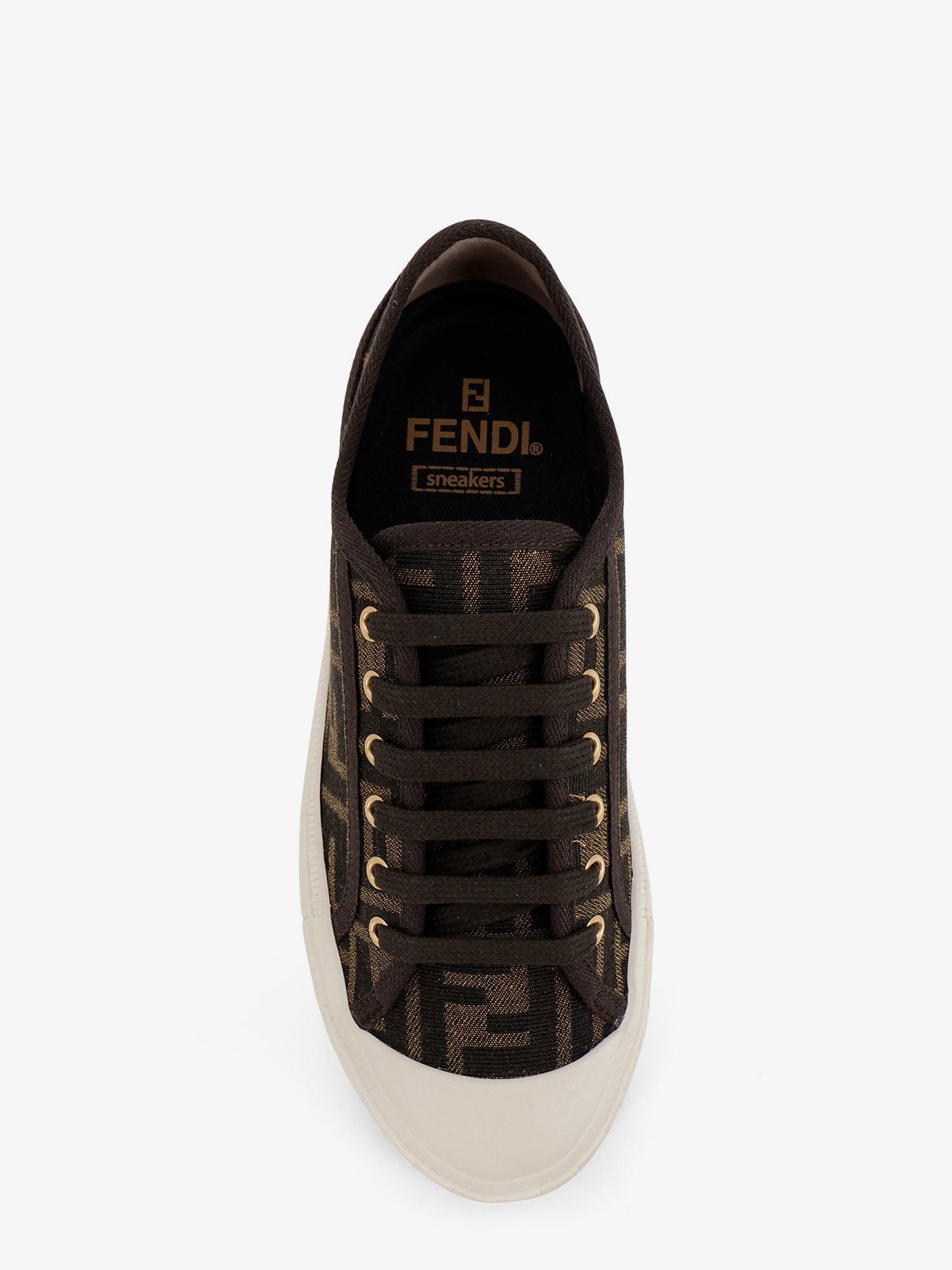 Fendi Domino Ff Jacquard Fabric Sneakers