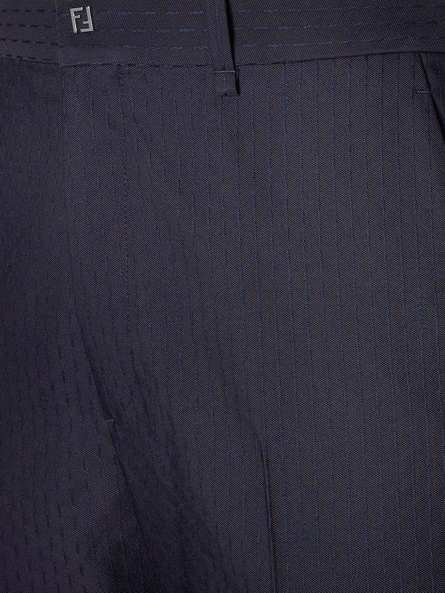 Fendi Trousers Wool Tonal Stitching