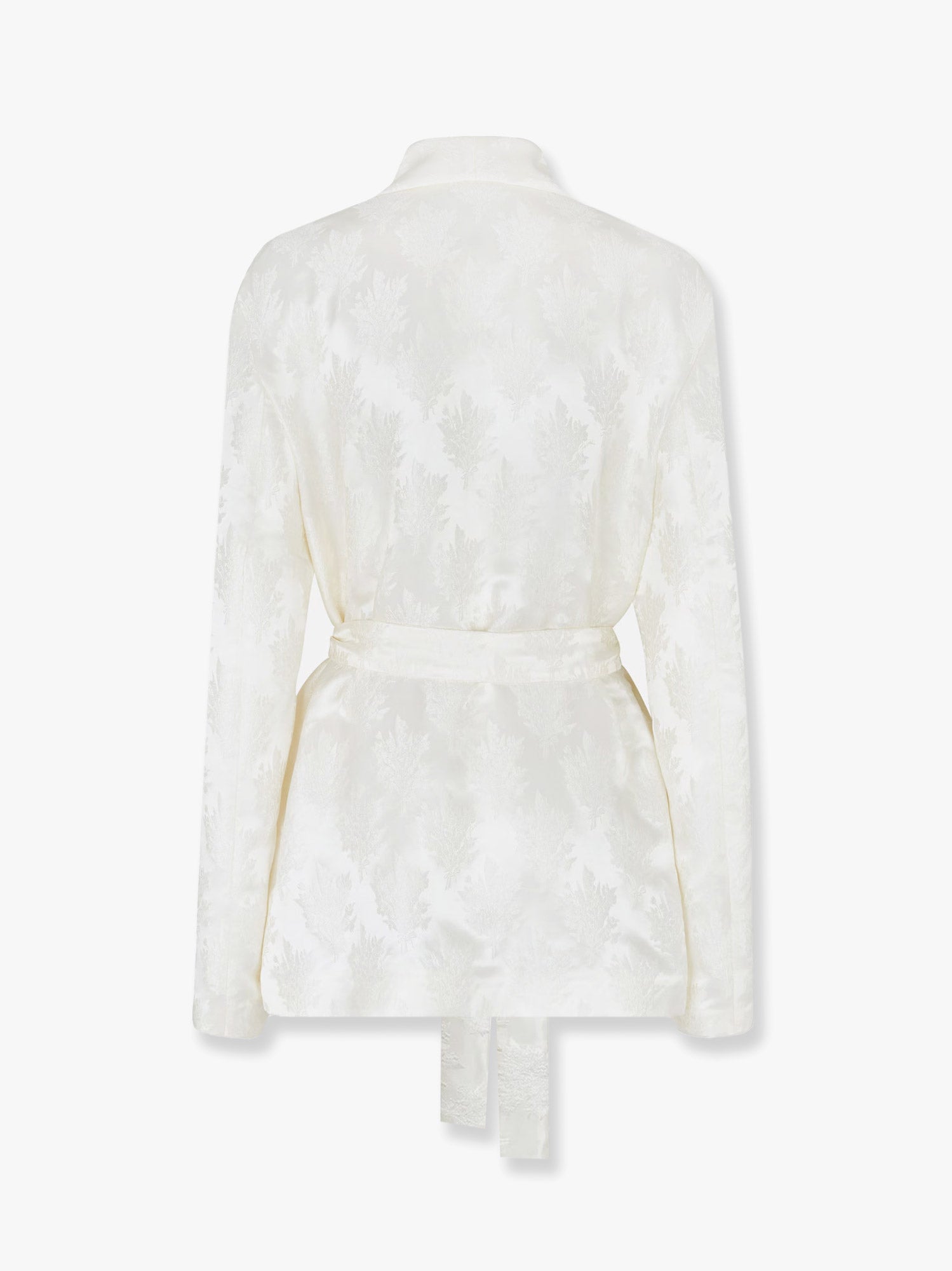 Fendi Jacquard Silk Blazer With Floral Motif