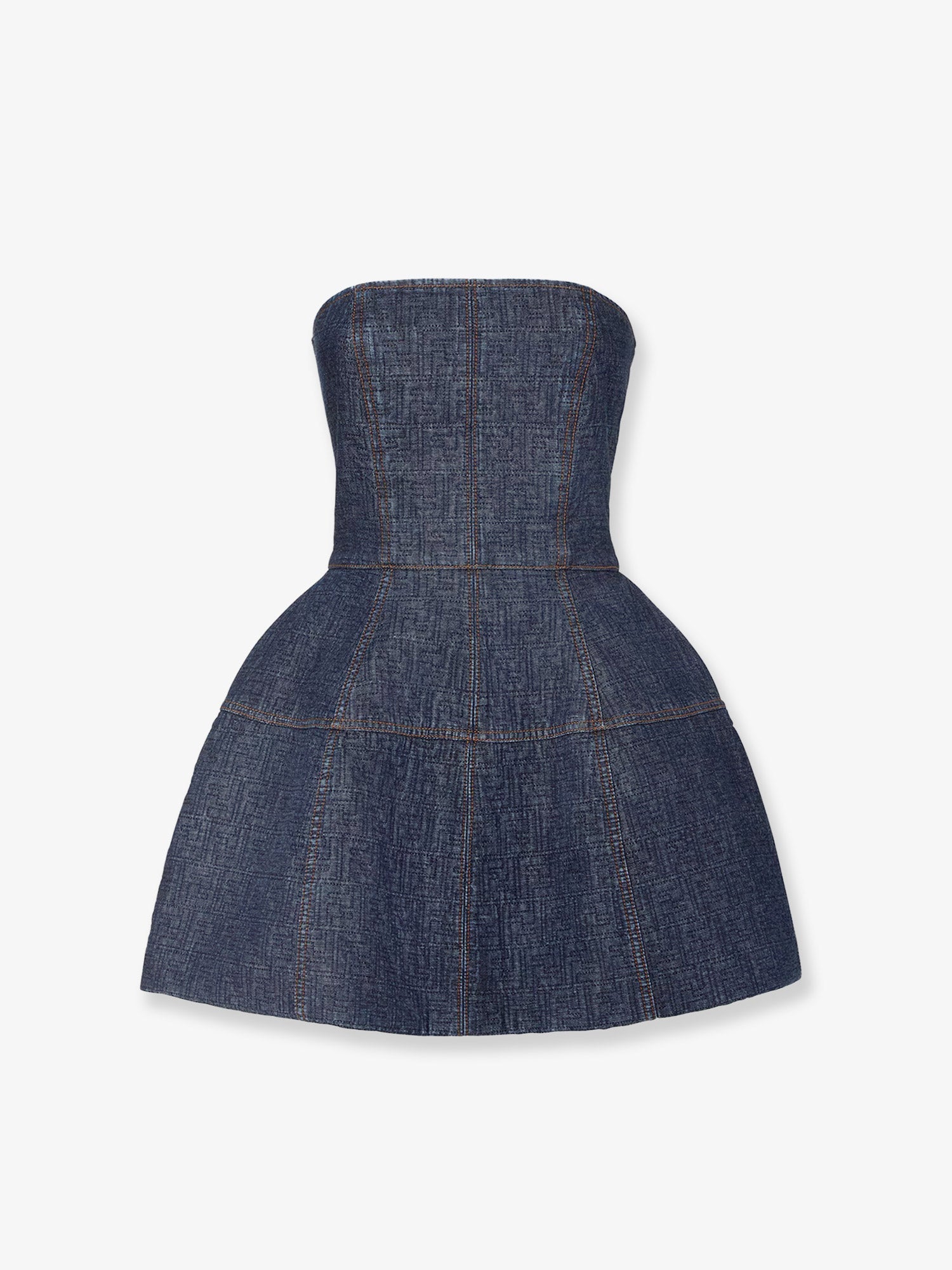 Fendi Padded Denim Mini Dress