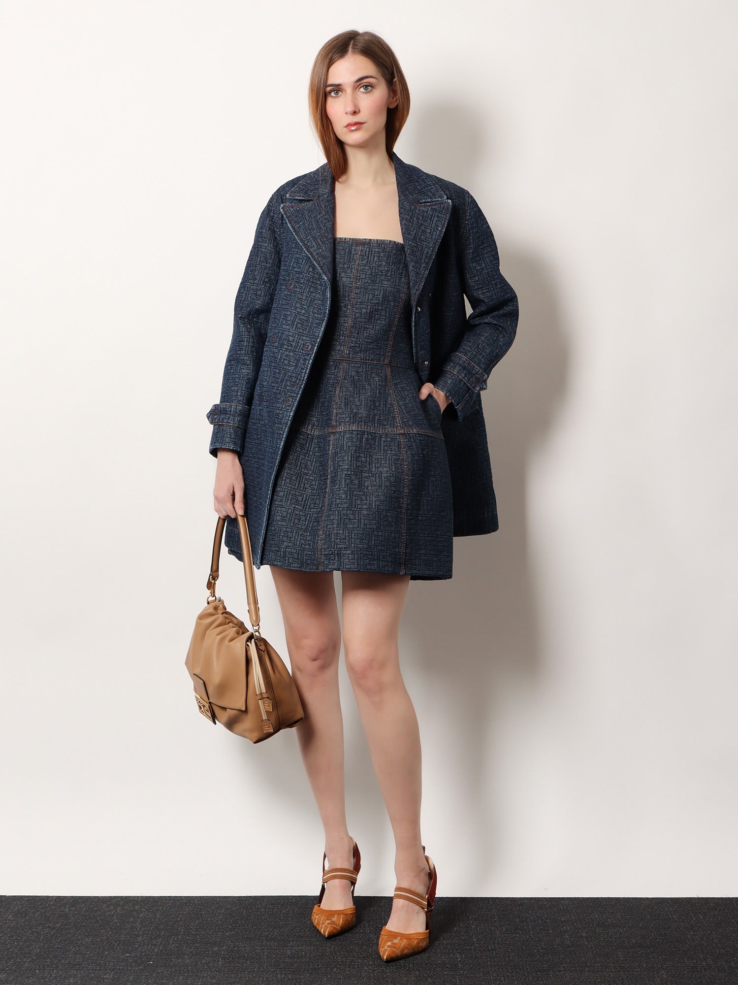 Fendi Ff Padded Denim Caban