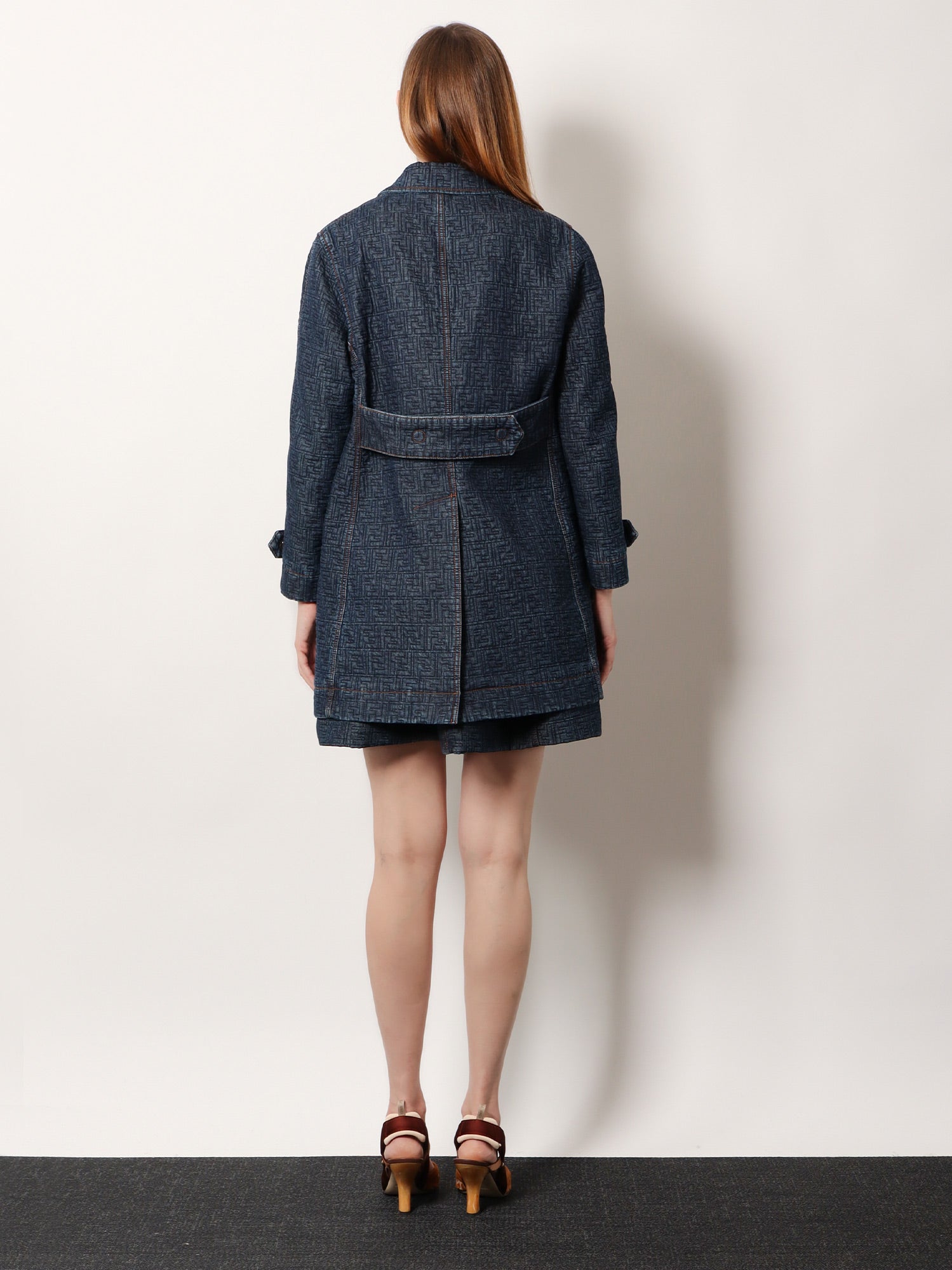 Fendi Ff Padded Denim Caban