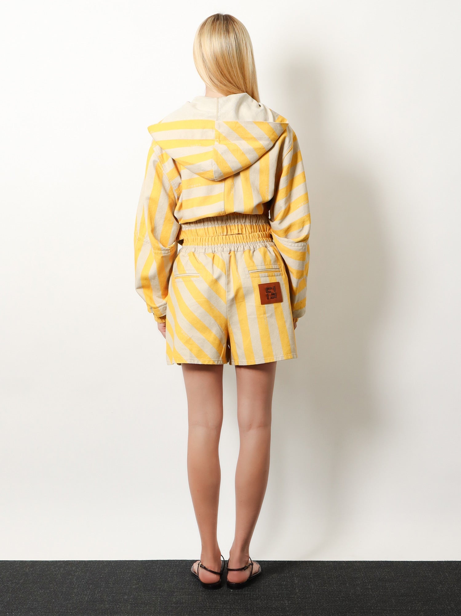 Fendi Cotton And Linen Shorts