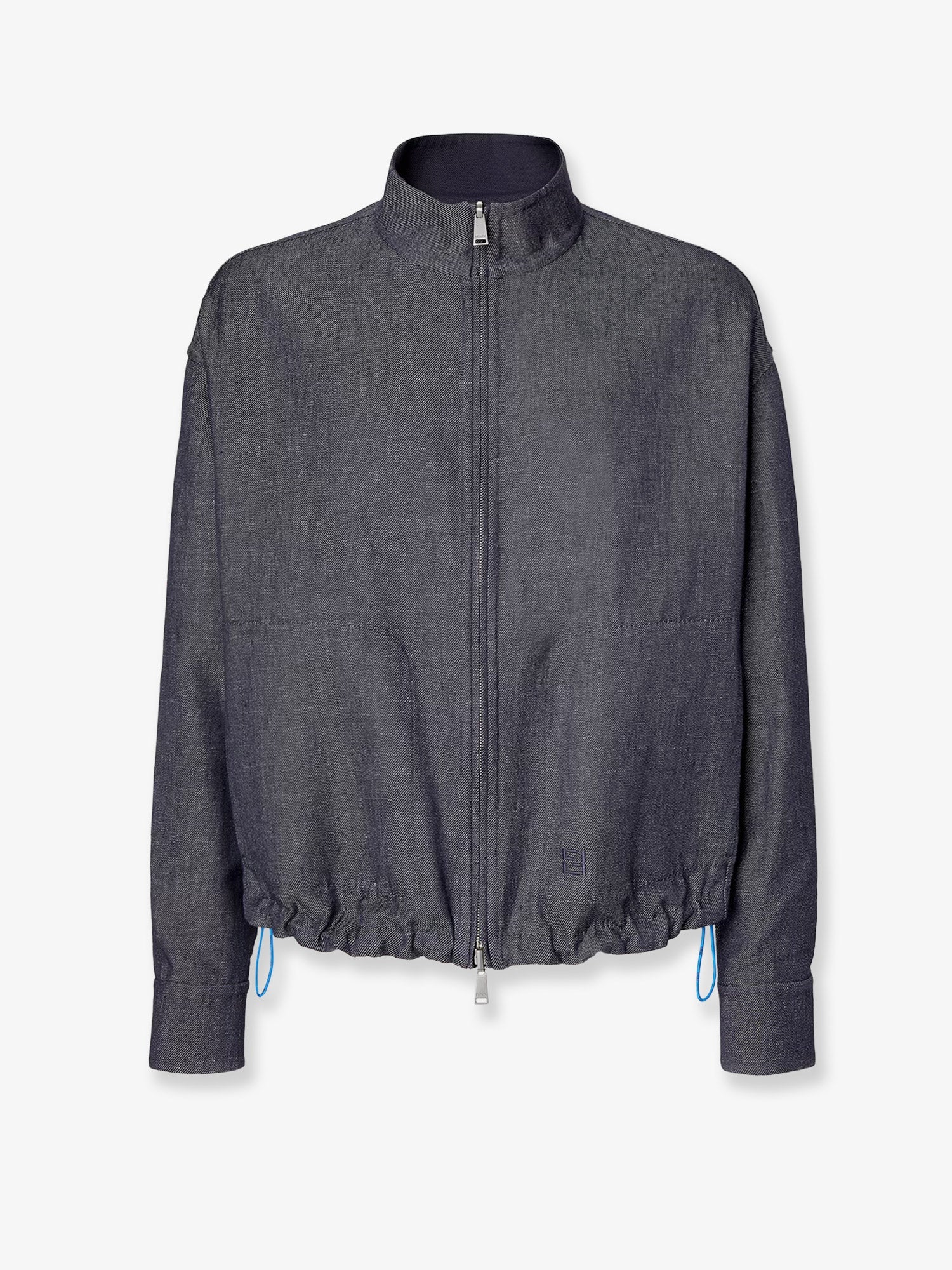 Fendi Reversible Denim Jacket With Embroidered Ff Logo