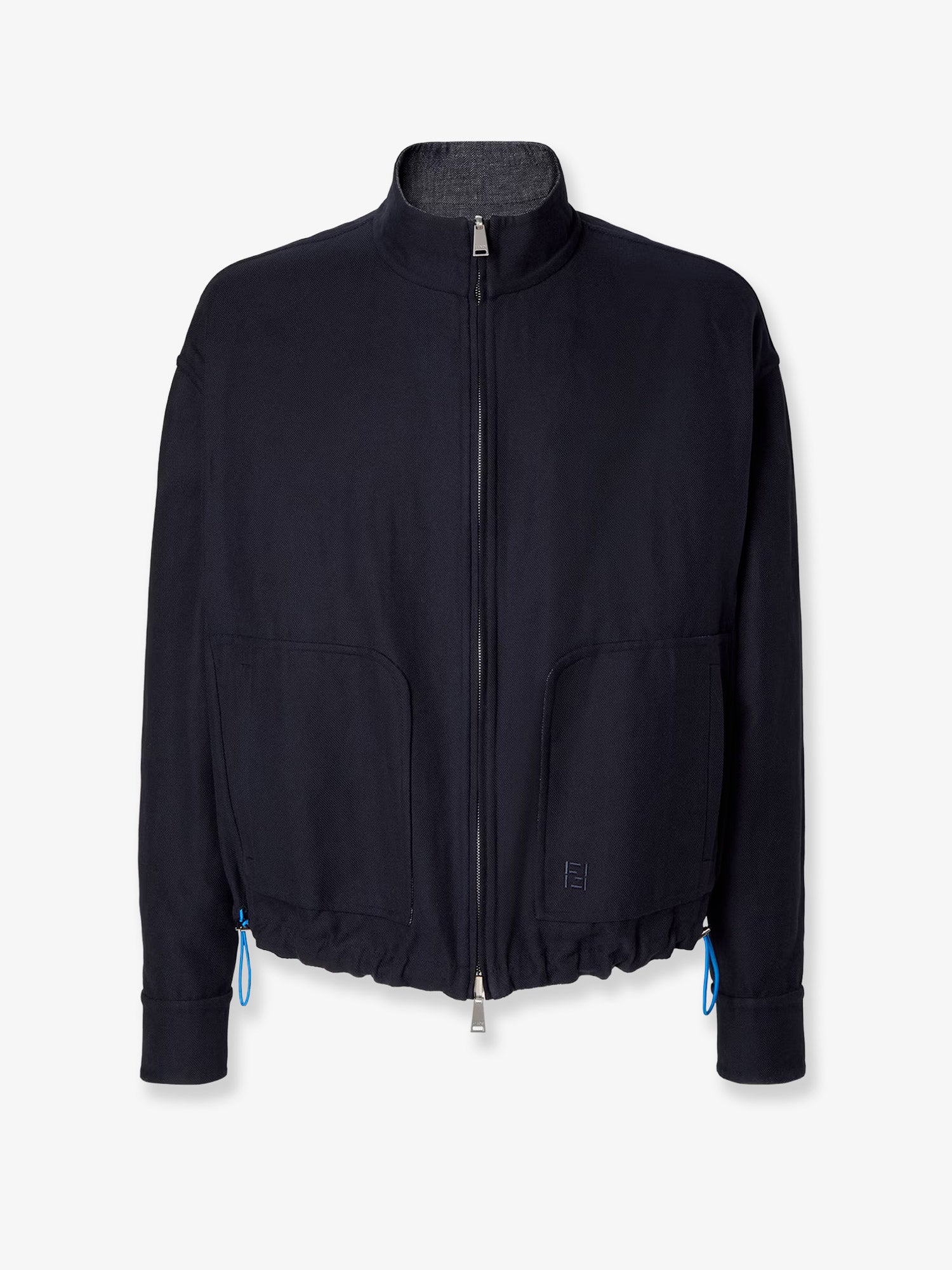 Fendi Reversible Denim Jacket With Embroidered Ff Logo