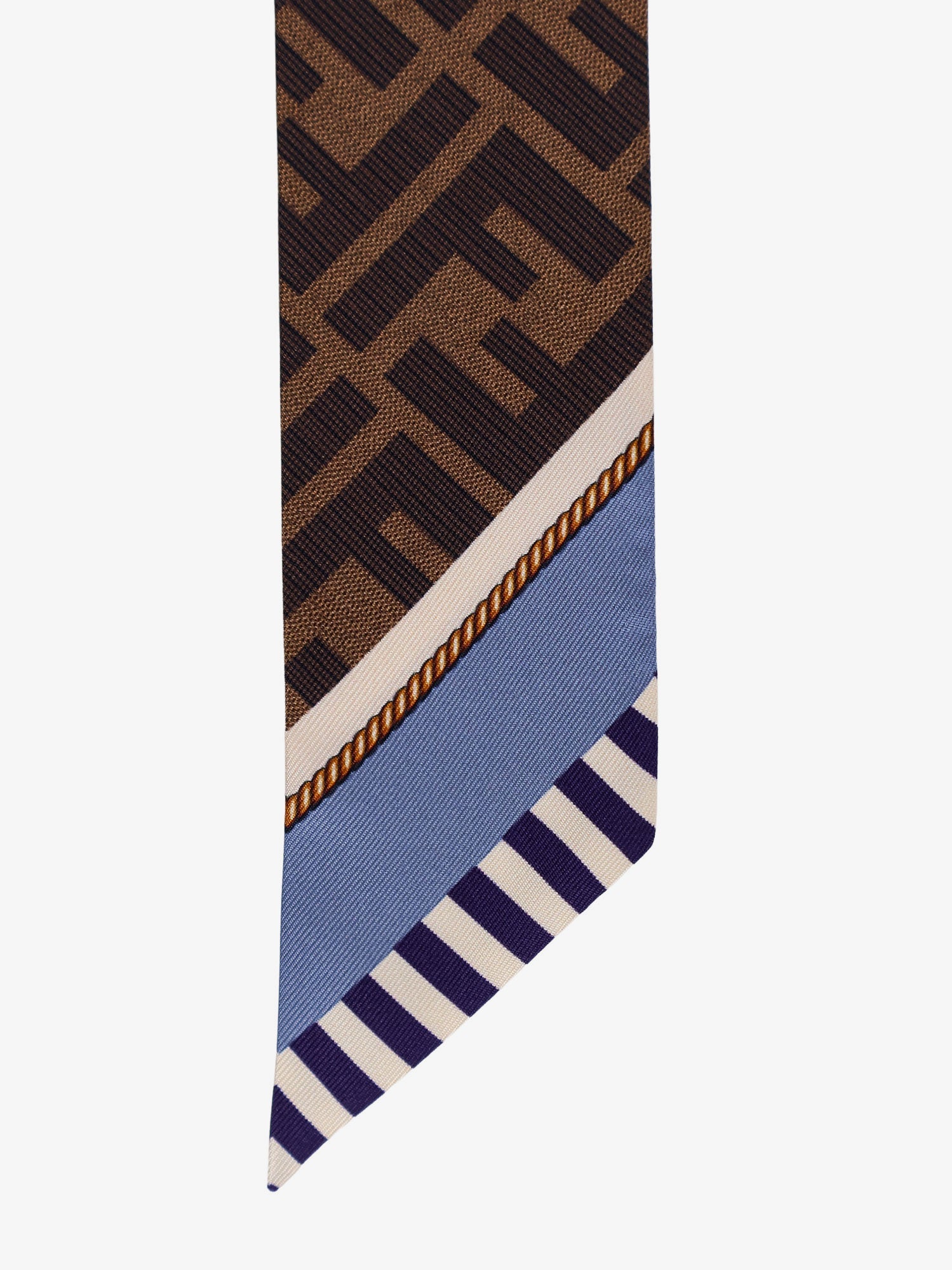 Fendi Silk Bandeau With Fendi Baguette Flowers Motif