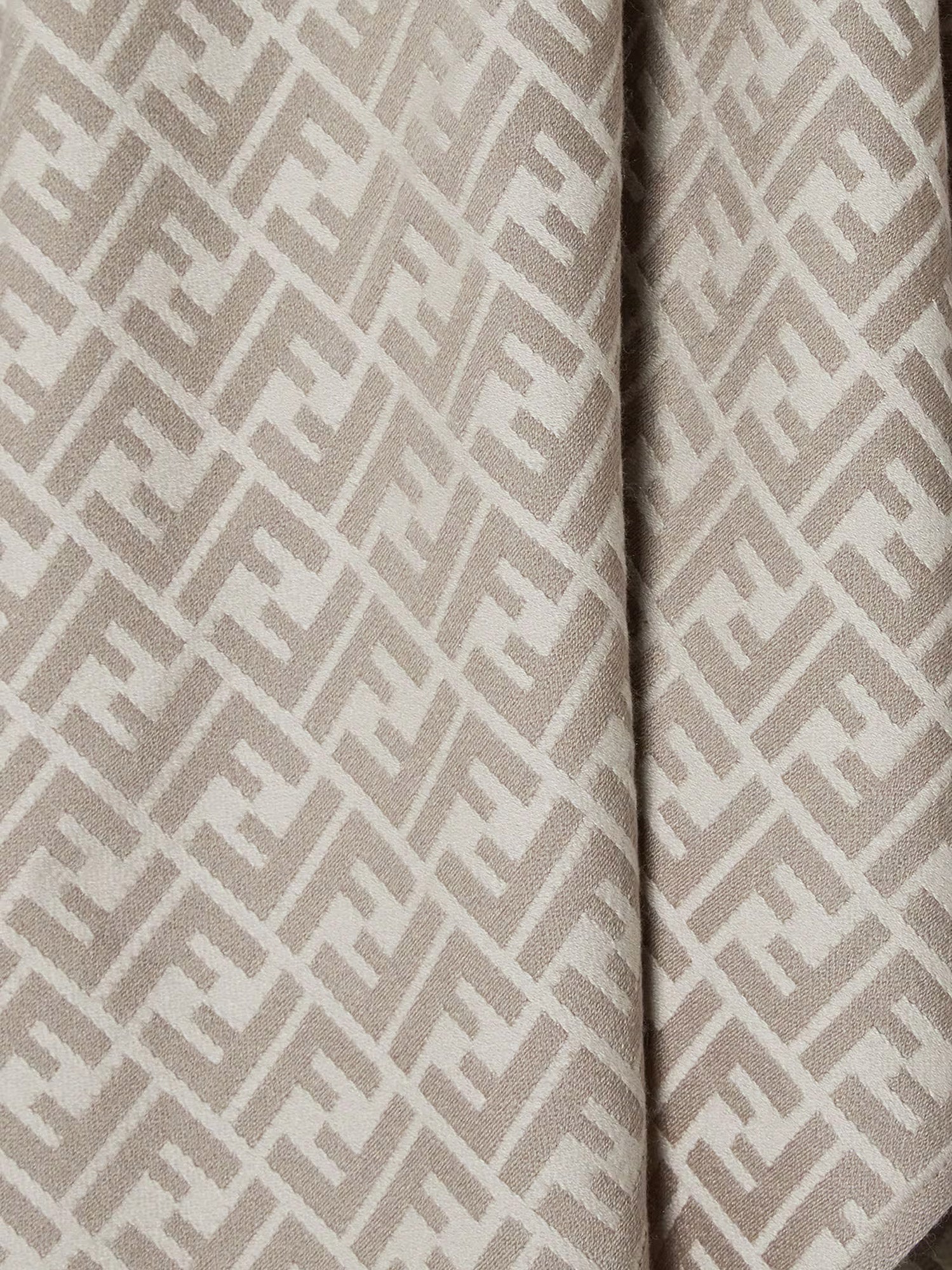 Fendi Ff Silk And Wool Poncho