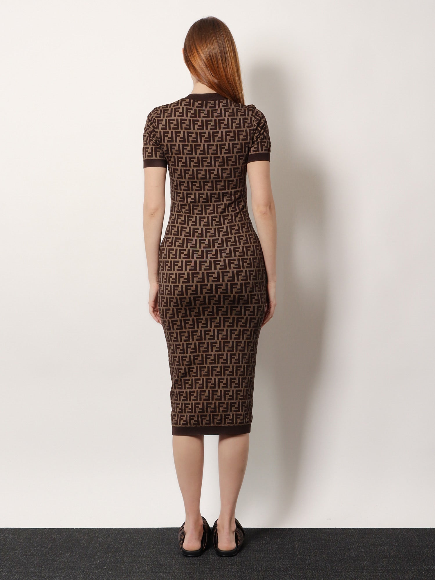 Fendi Ff Cotton Blend Dress