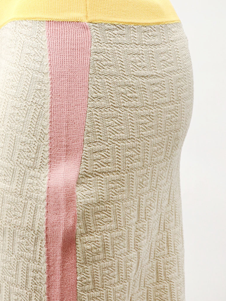 Fendi Ff Color Block Skirt