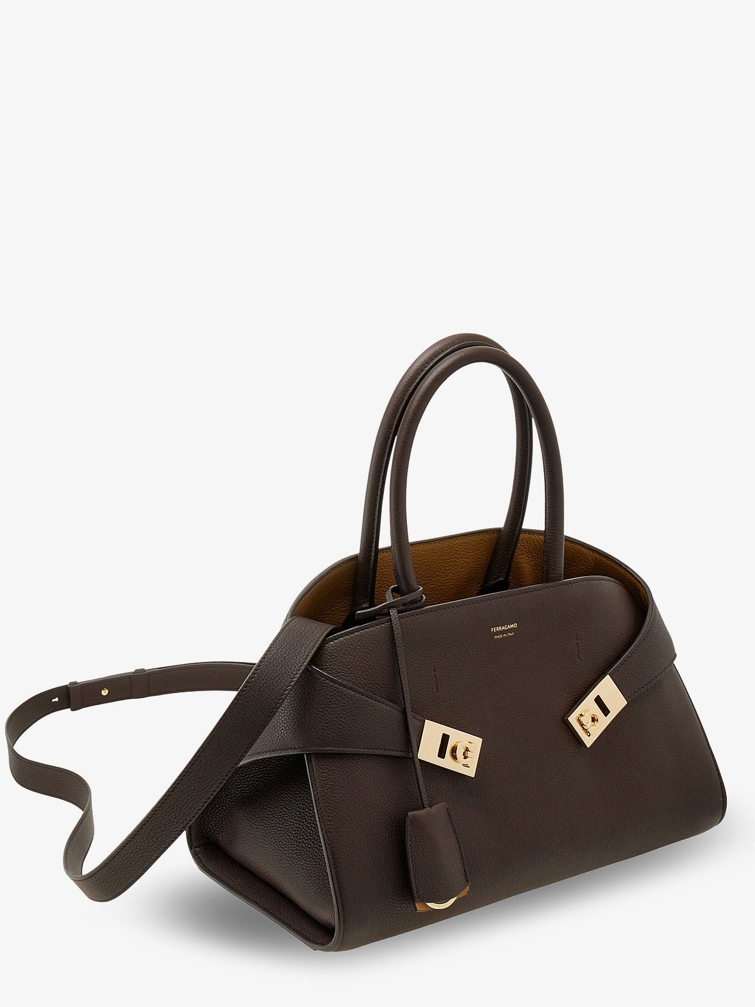 Ferragamo Hug Soft M Leather Shoulder Bag