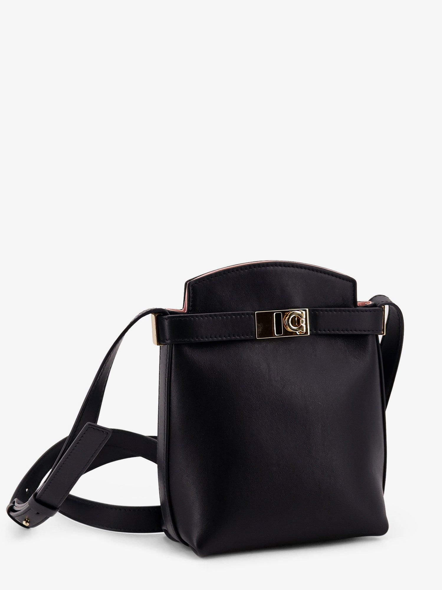 Ferragamo Leather Crossbody Bag With Gancini Detail