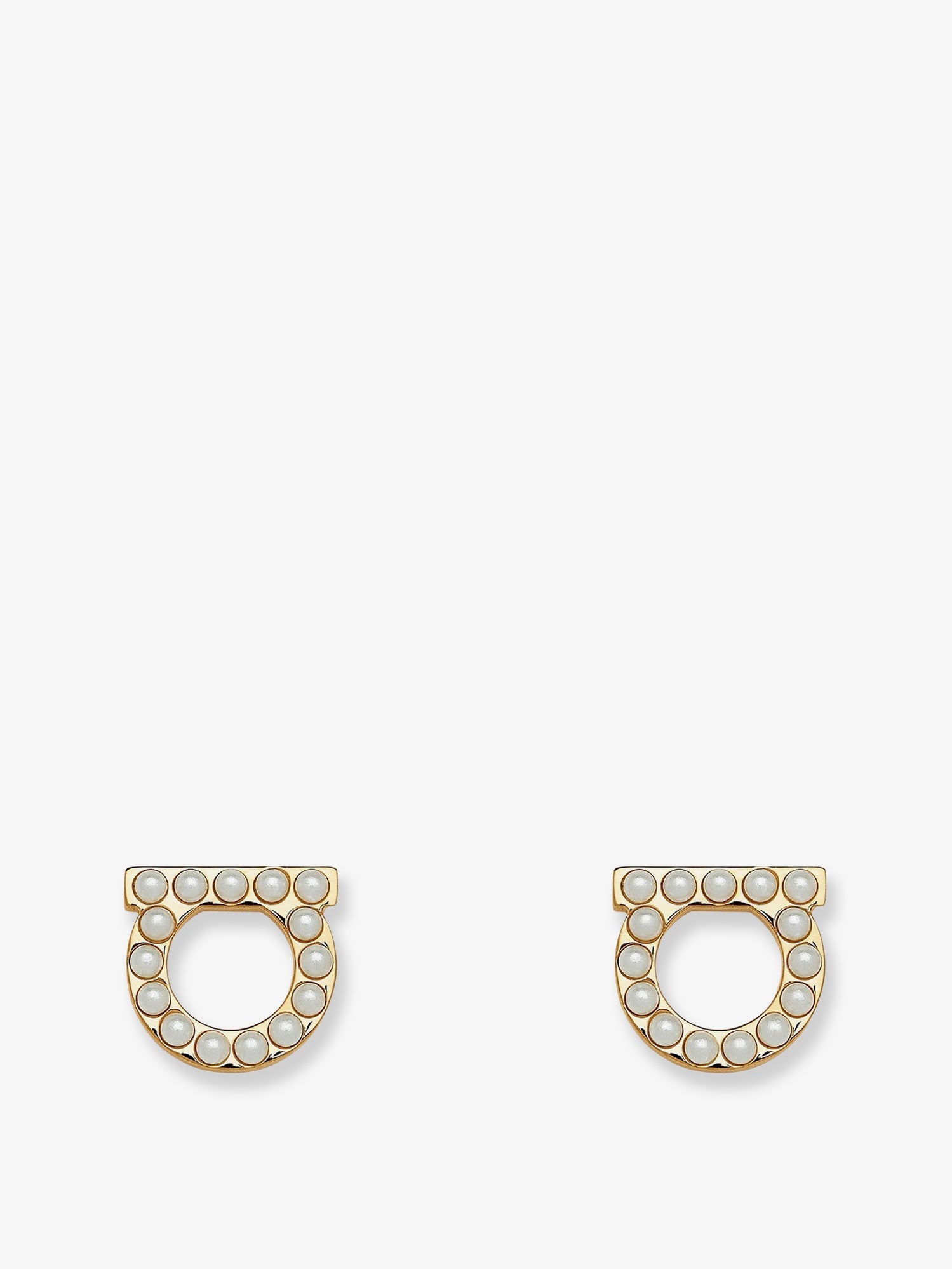 Ferragamo Brass Earrings With Gold Finishes