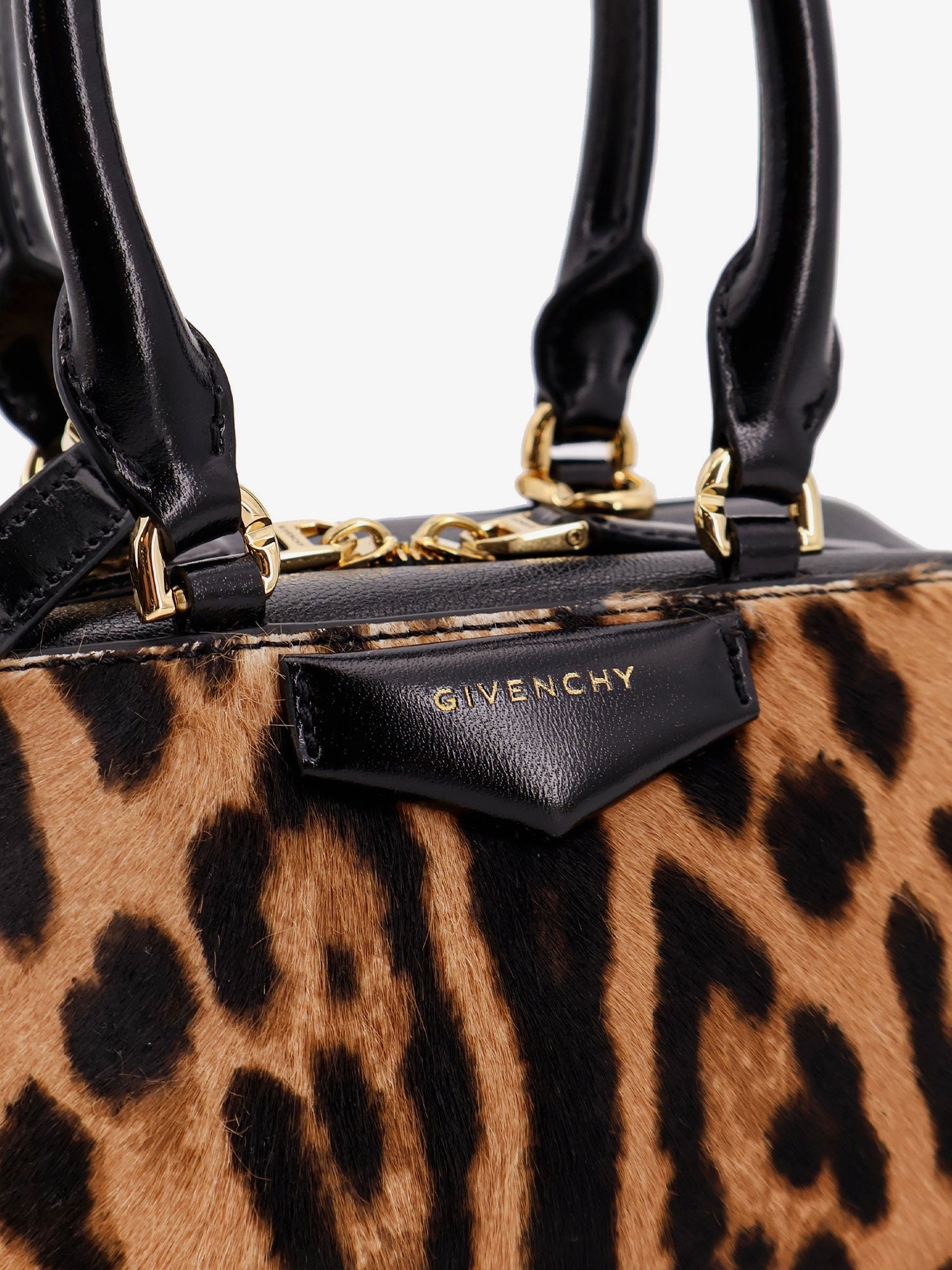 Givenchy Antigona East West Mini Pony Skin Crossbody Bag With Animal Print